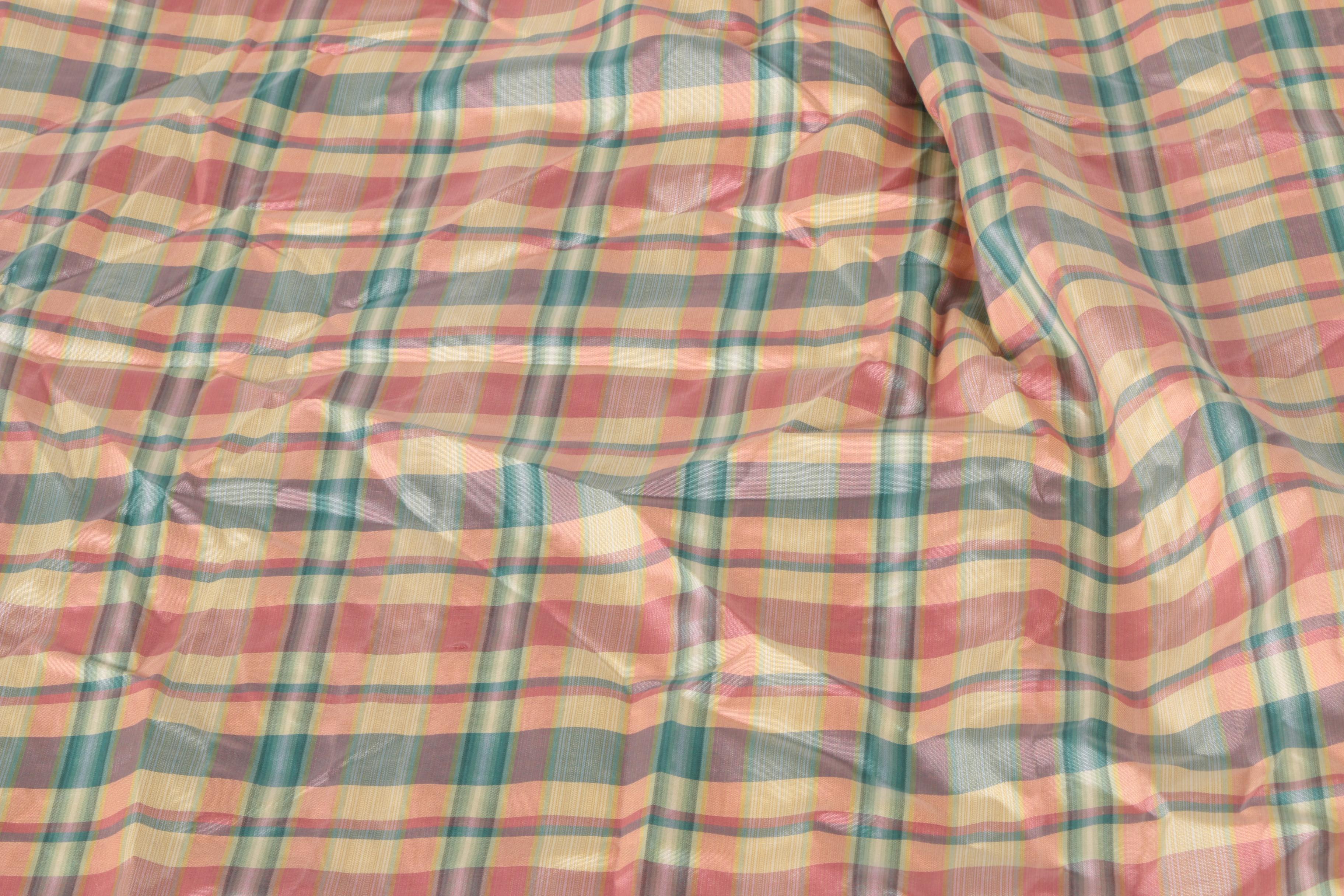 Pairs of Plaid Drapery Panels