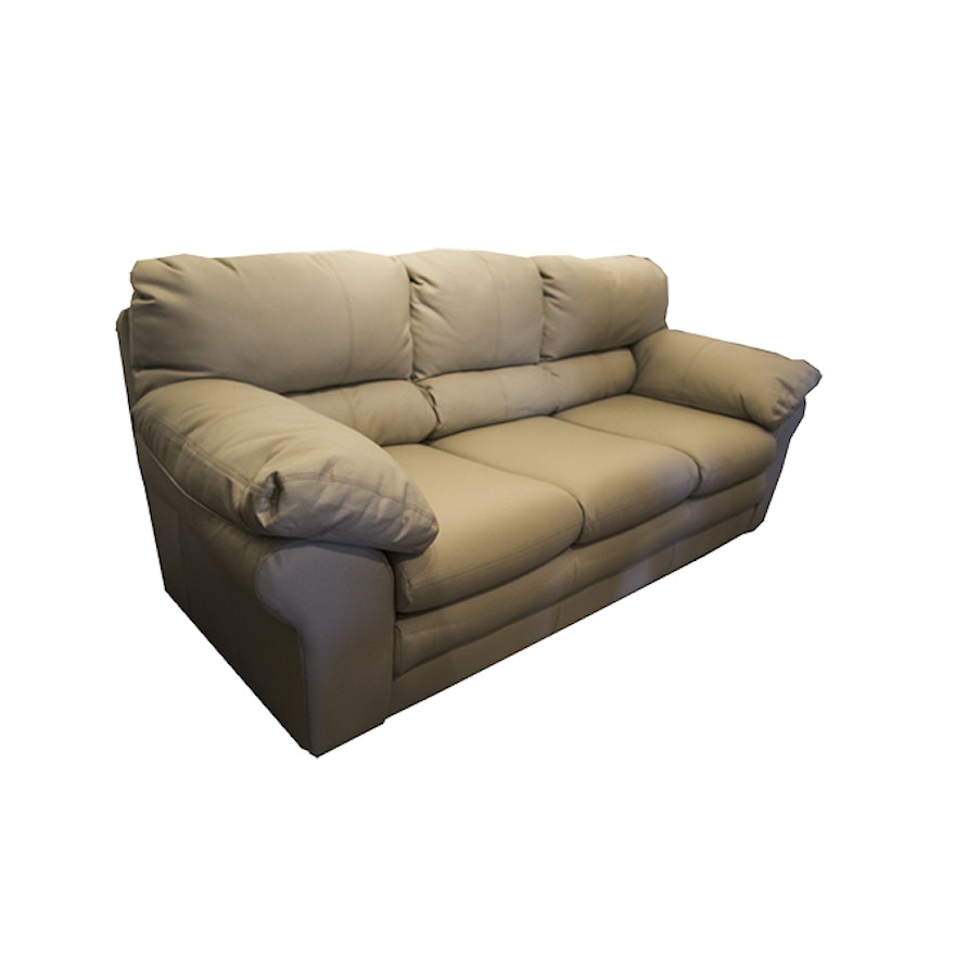 Contemporary Style Leather Sofa by Klaussner