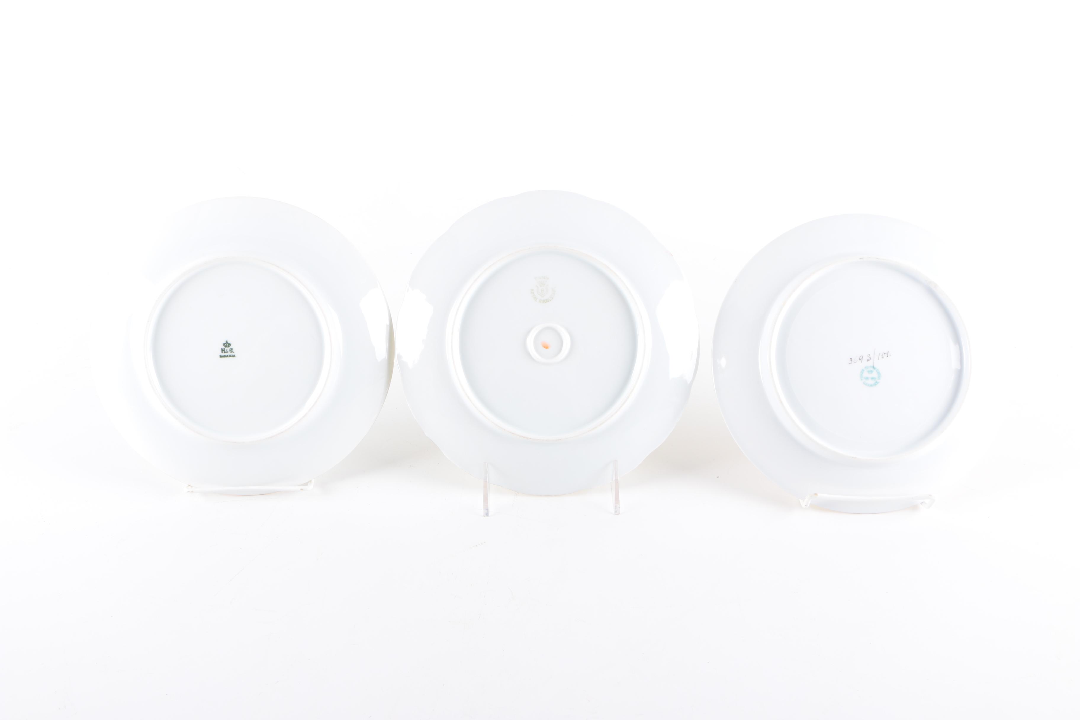 Vintage Hand-Painted Haviland and Noritake Porcelain Plates