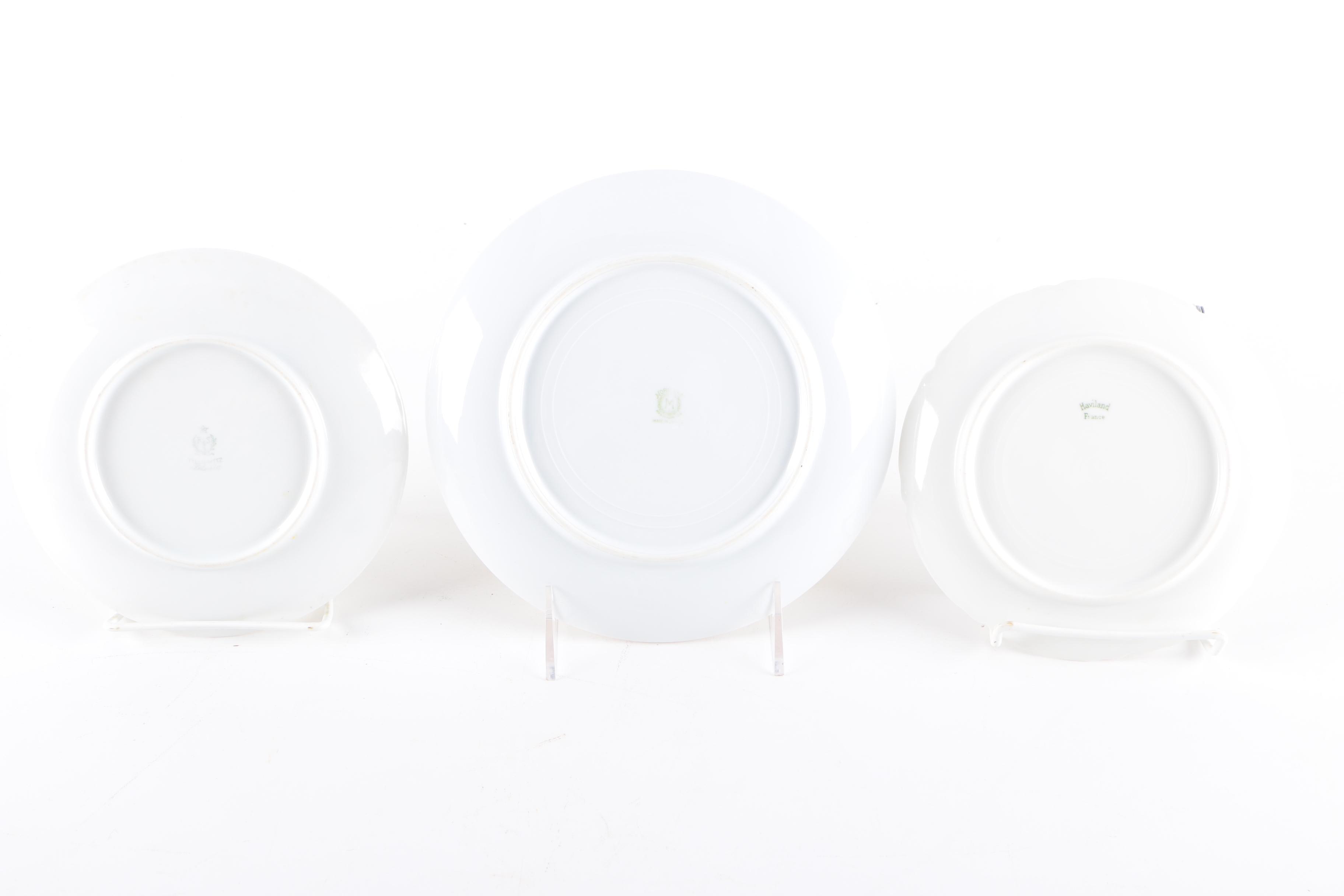 Vintage Hand-Painted Haviland and Noritake Porcelain Plates