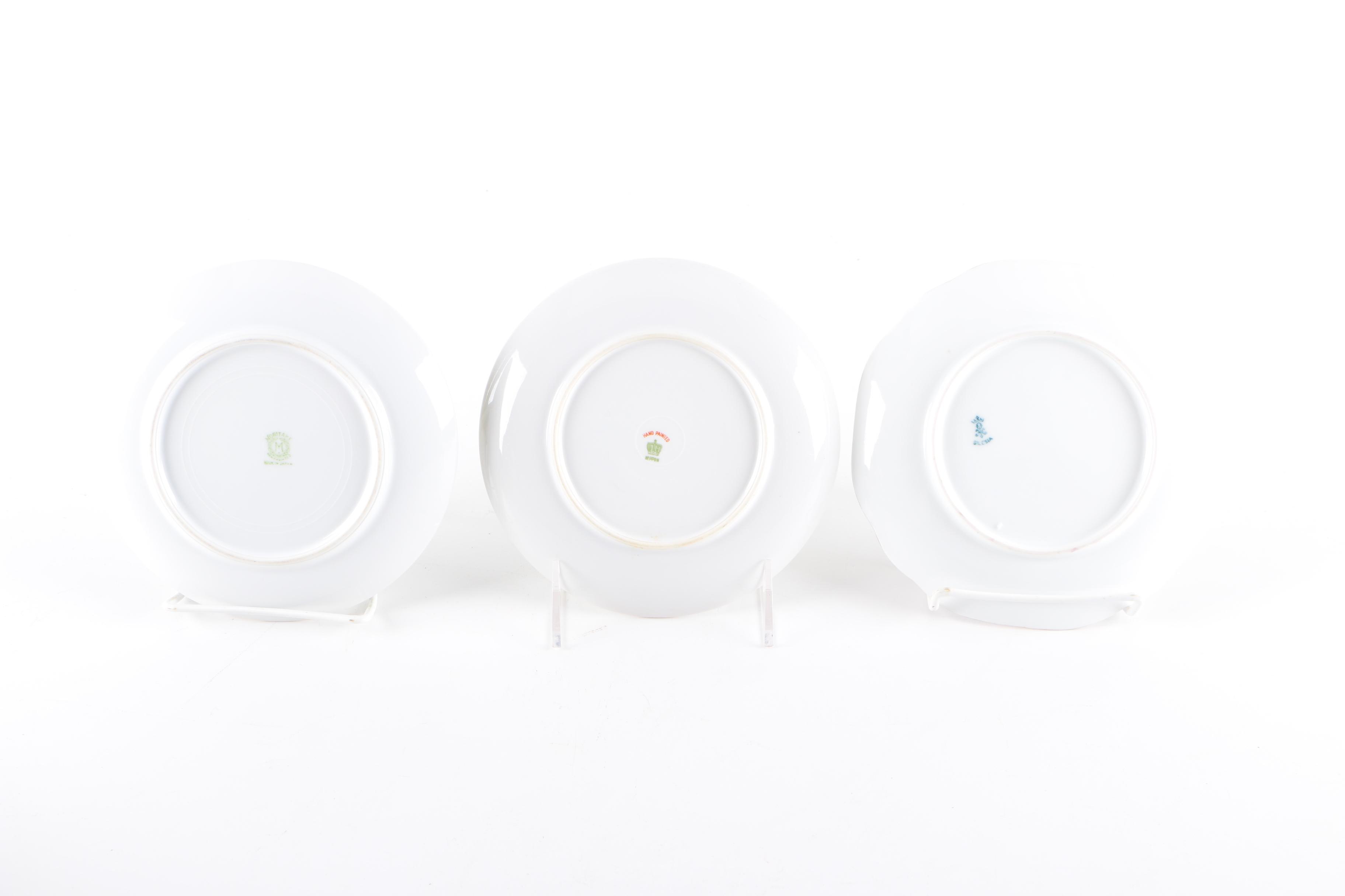 Vintage Hand-Painted Haviland and Noritake Porcelain Plates