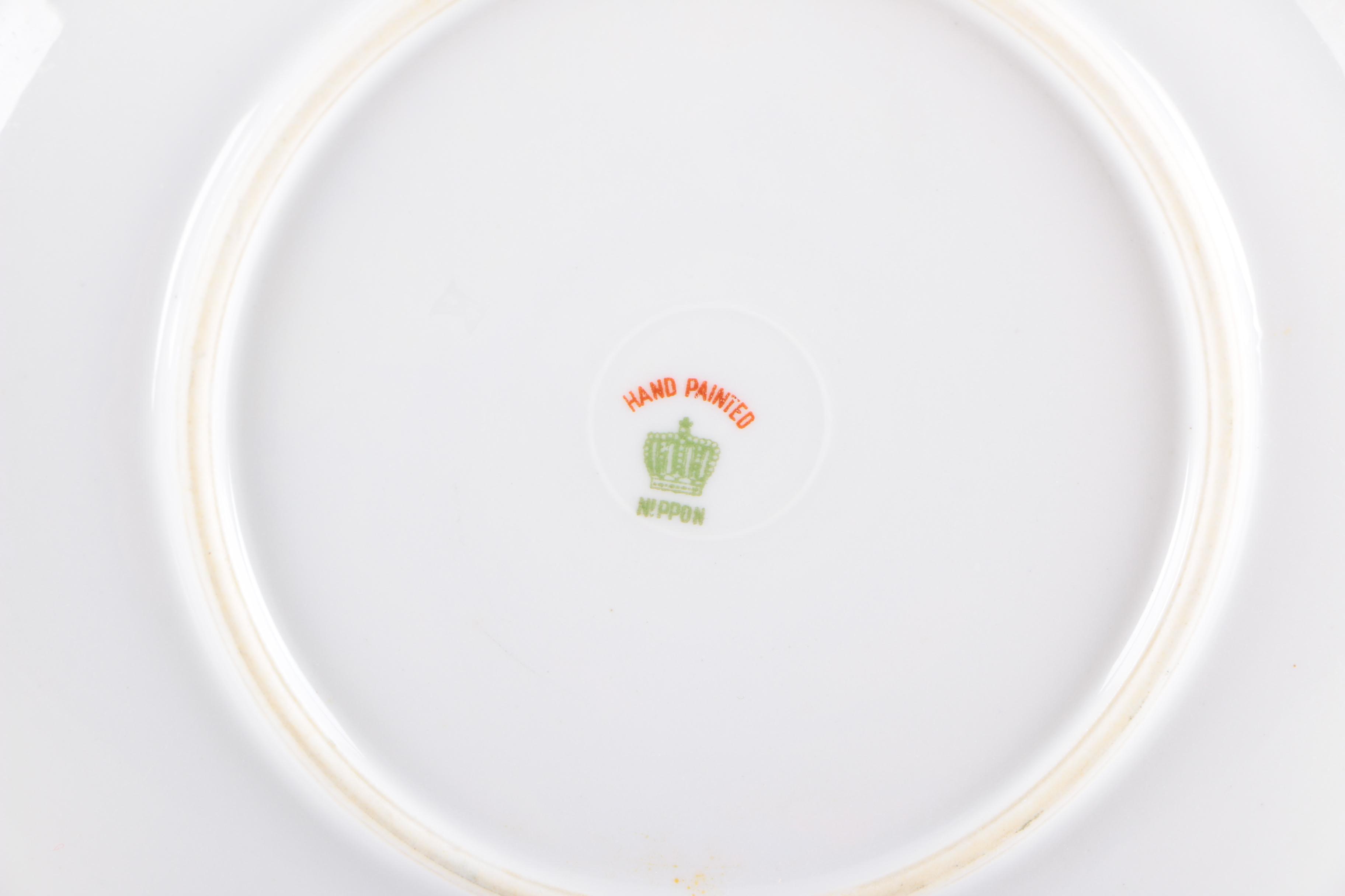 Vintage Hand-Painted Haviland and Noritake Porcelain Plates