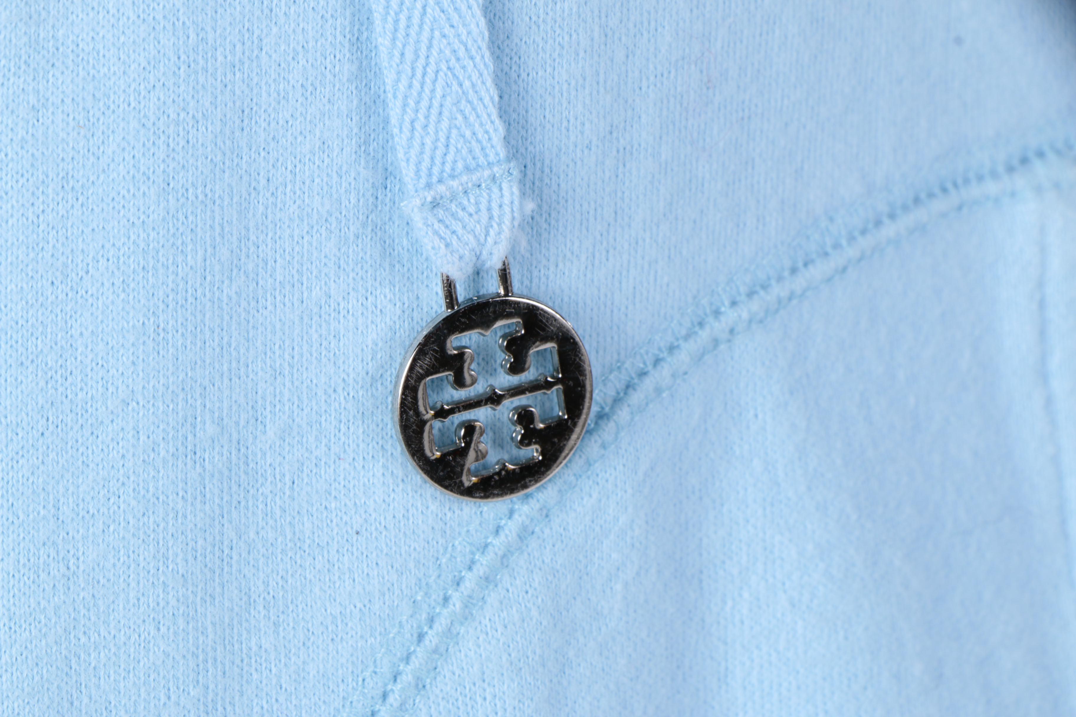 Tory Burch Zip-Up Cotton Blend Hoodie