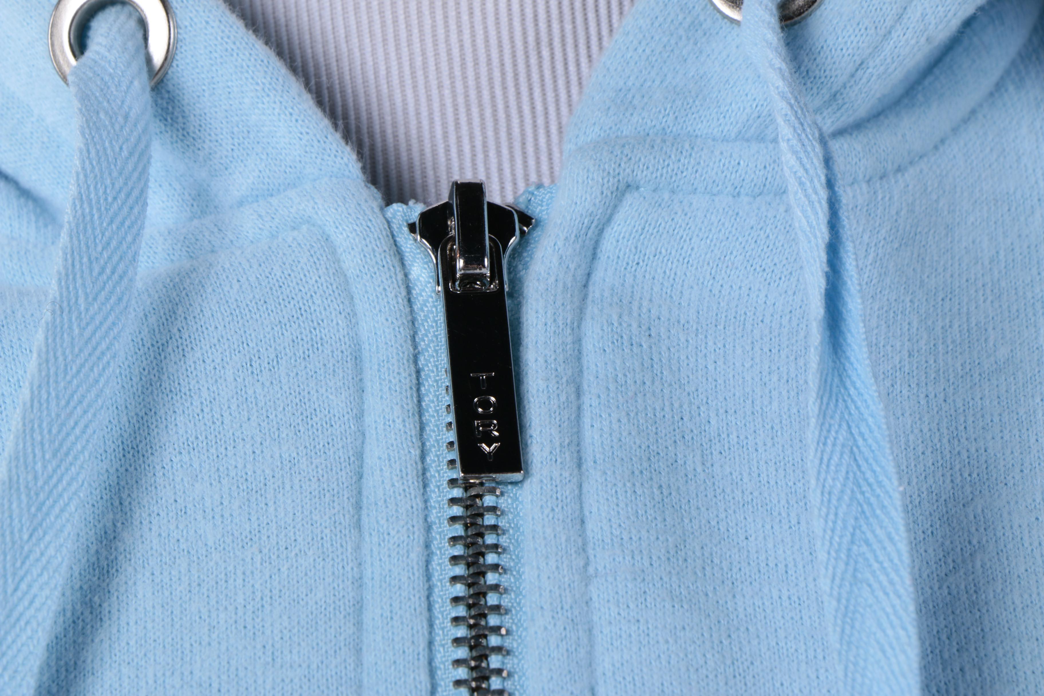 Tory Burch Zip-Up Cotton Blend Hoodie