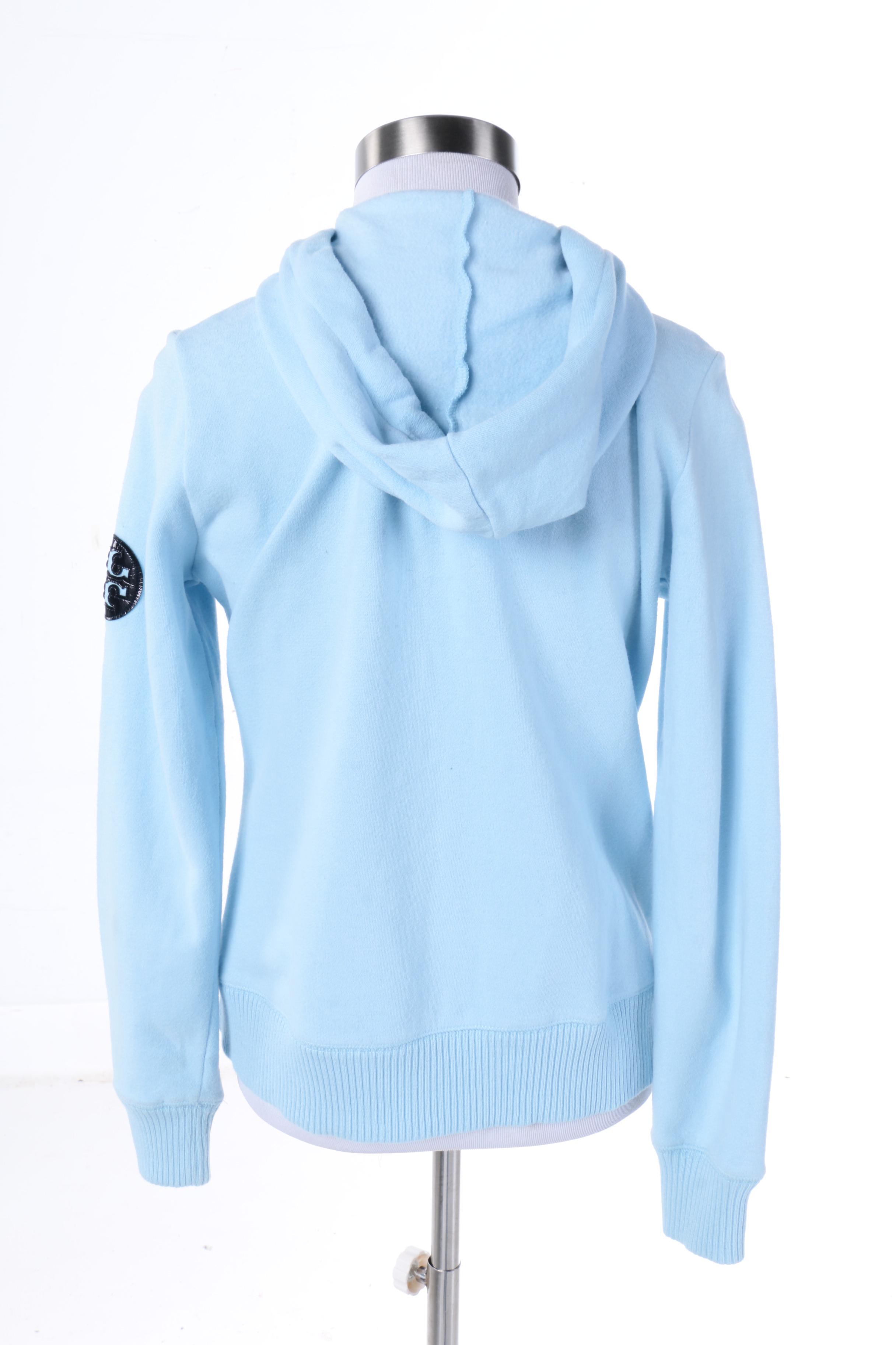 Tory Burch Zip-Up Cotton Blend Hoodie