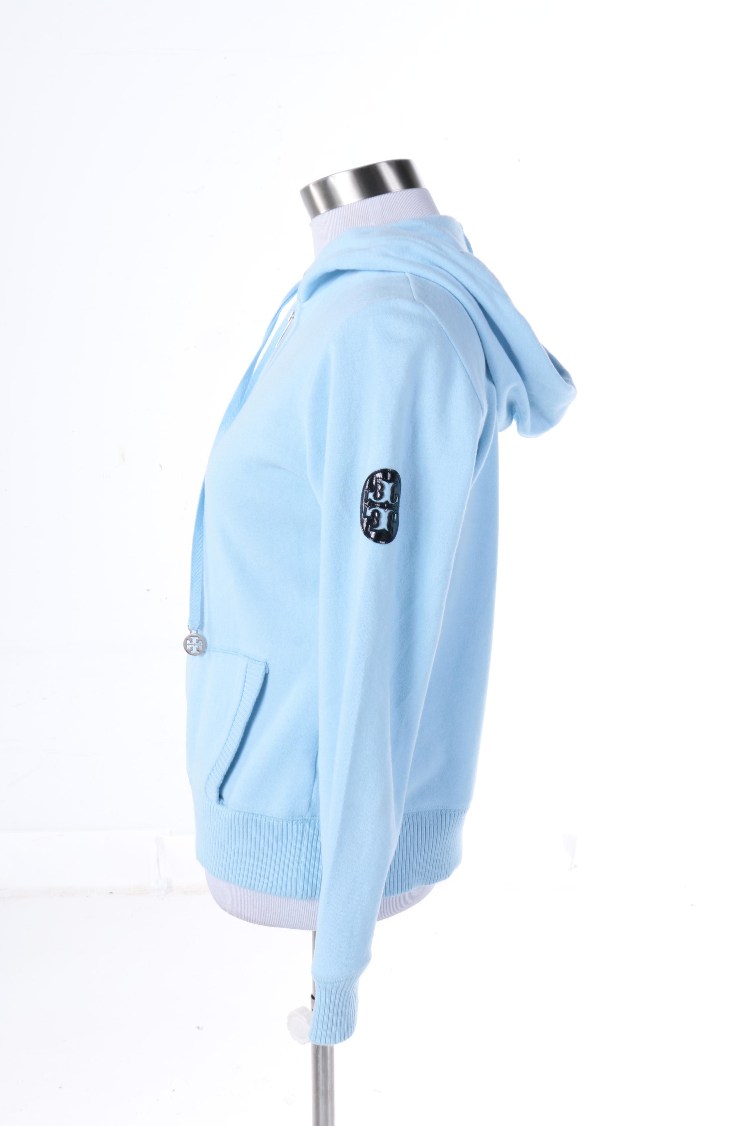 Tory Burch Zip-Up Cotton Blend Hoodie