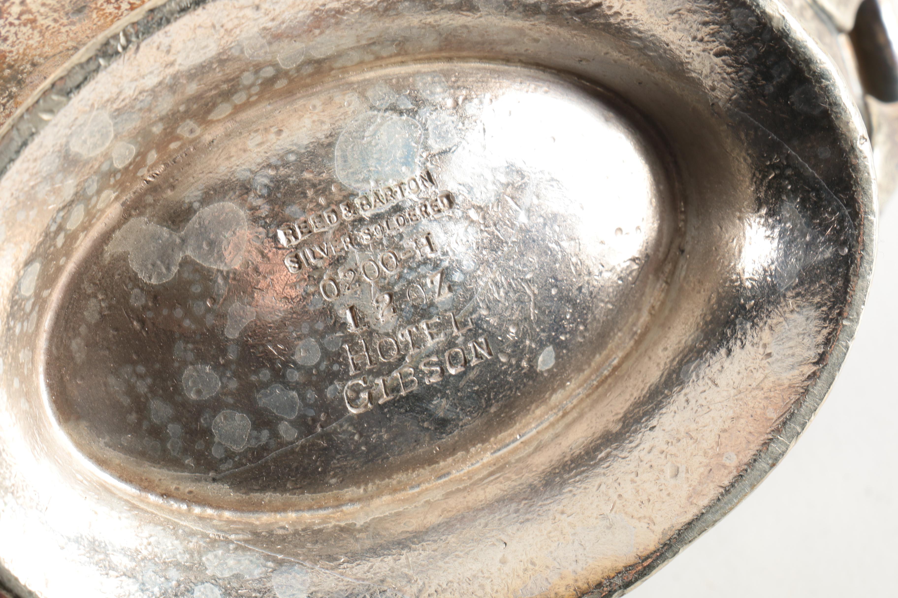 Hotel Silver Plate Hollowware Including Reed & Barton "Mayflower"