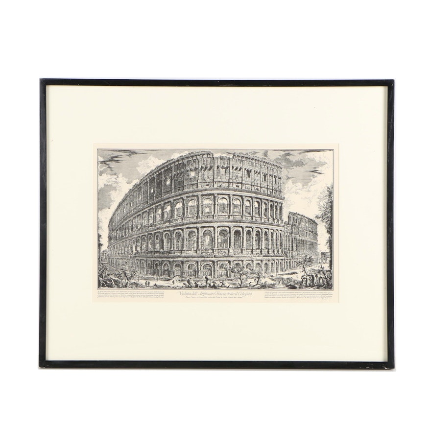 Engraving After Piranesi "Vedute: View of the Flavian Amphitheater"