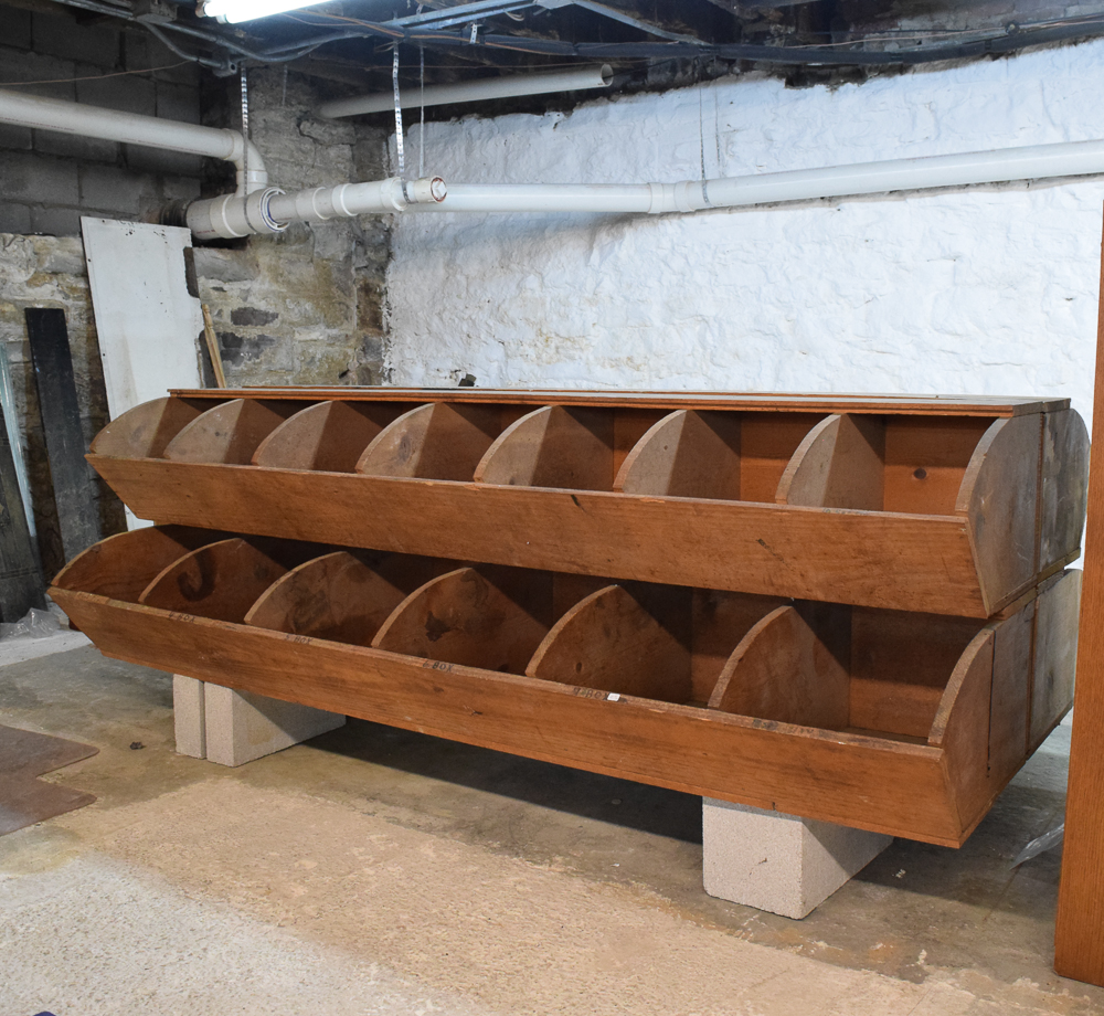 Vintage Wood Nail Bin