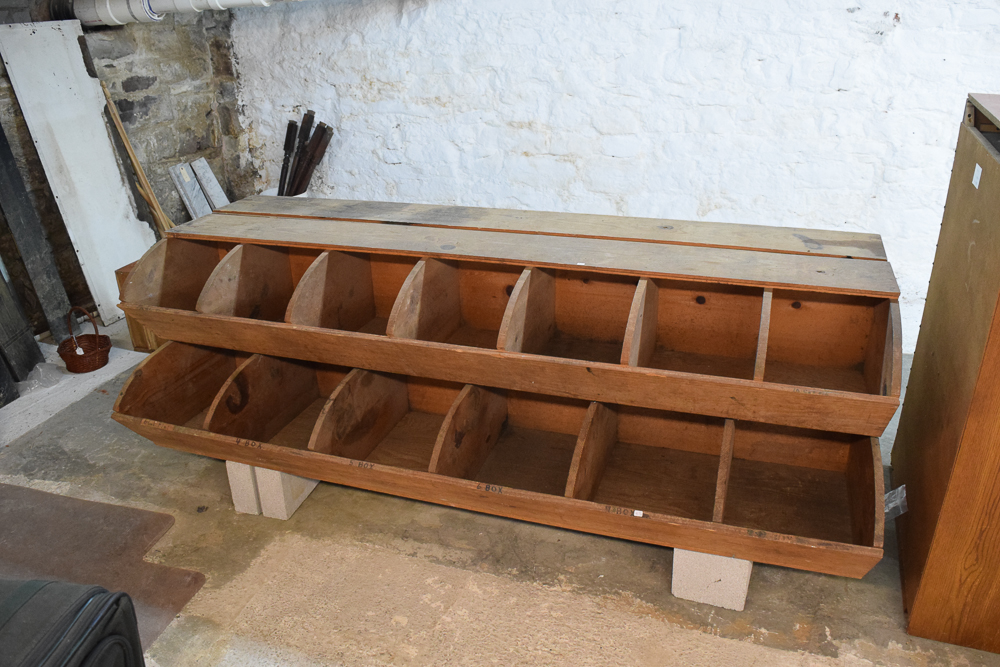 Vintage Wood Nail Bin