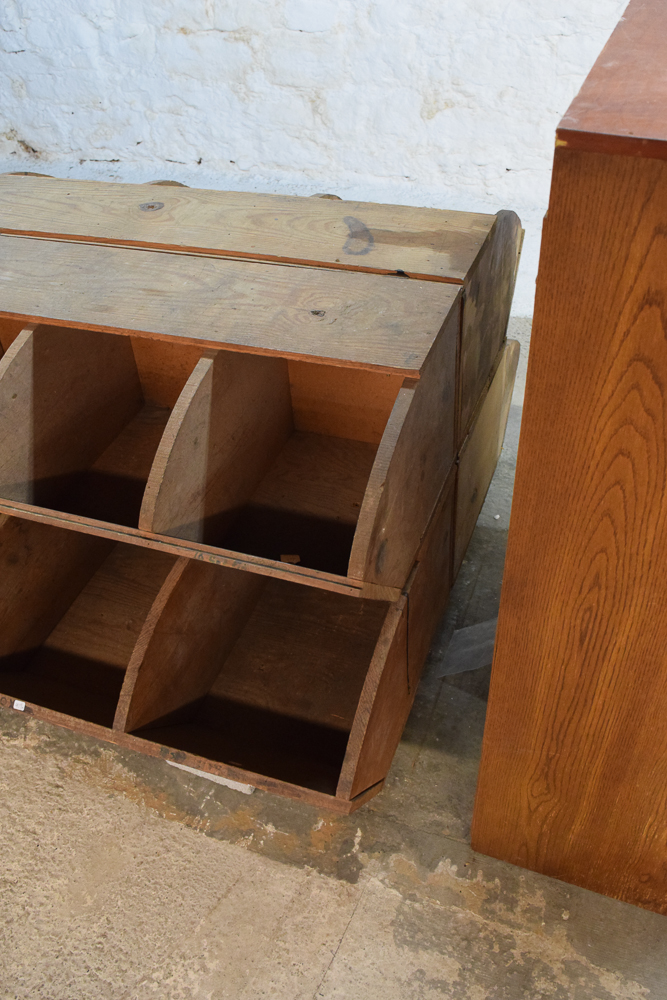 Vintage Wood Nail Bin