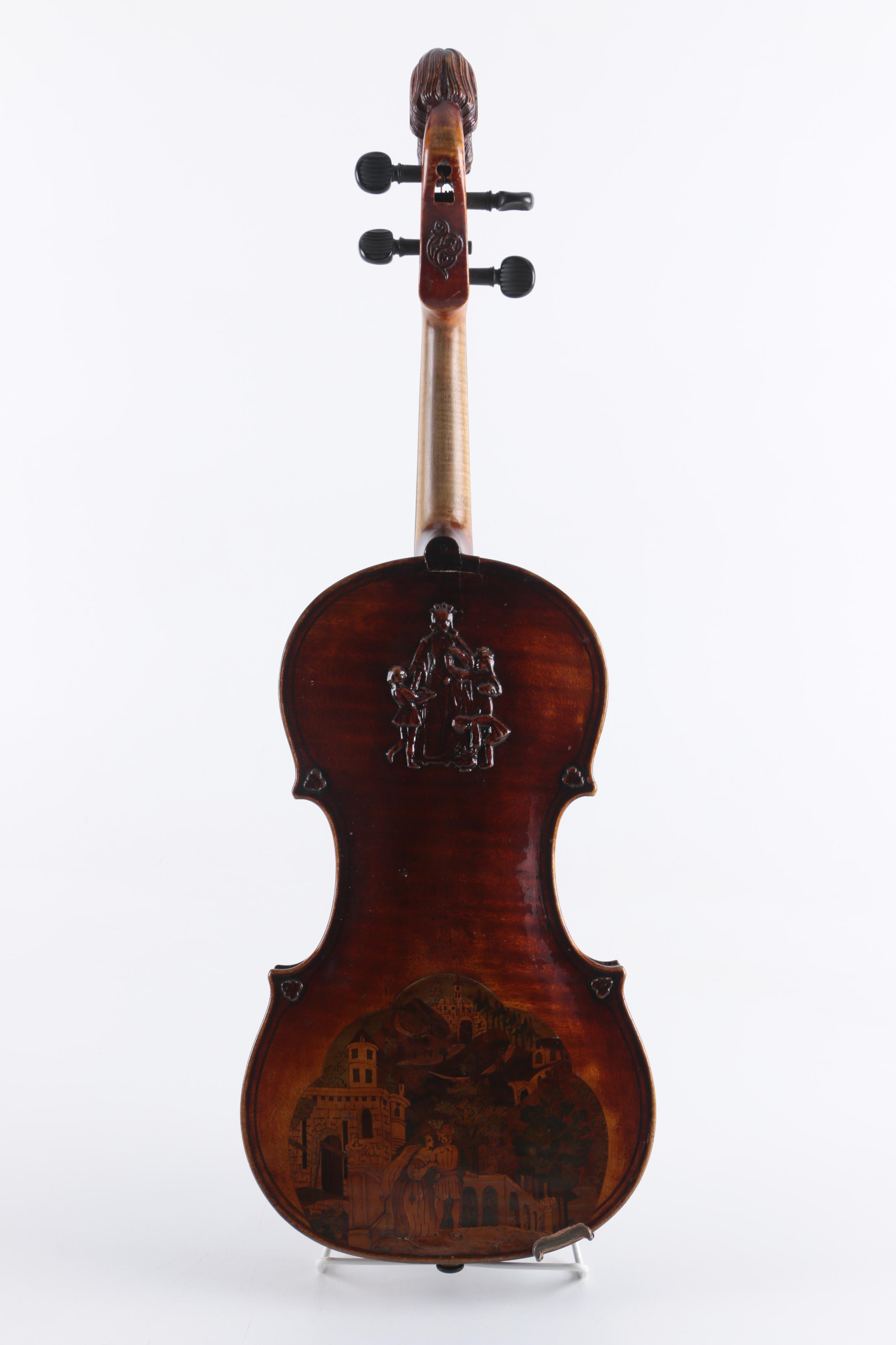 Antique "Head Fiddle" Violin after Derazey and Duiffopruggar