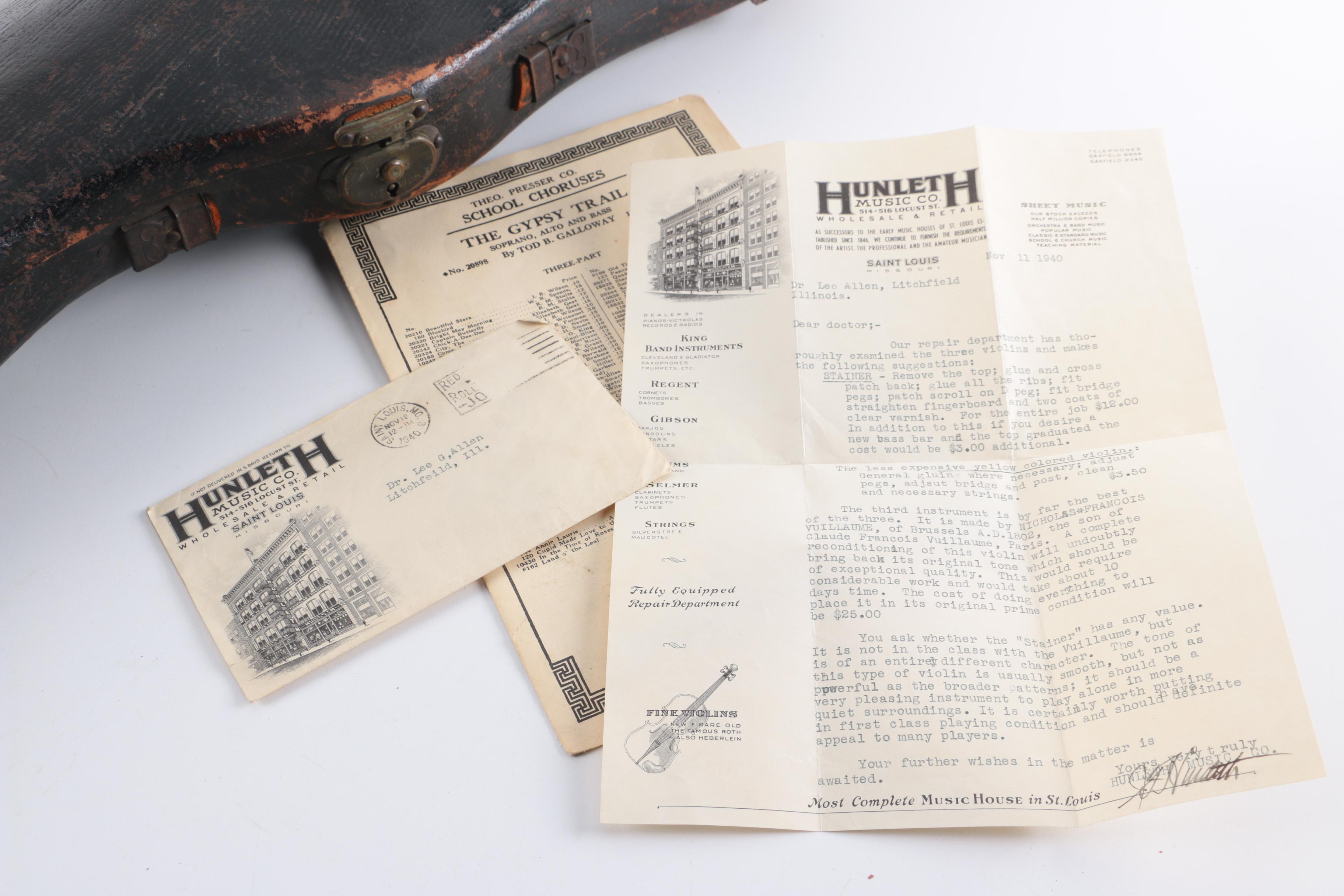 Antique "Head Fiddle" Violin after Derazey and Duiffopruggar