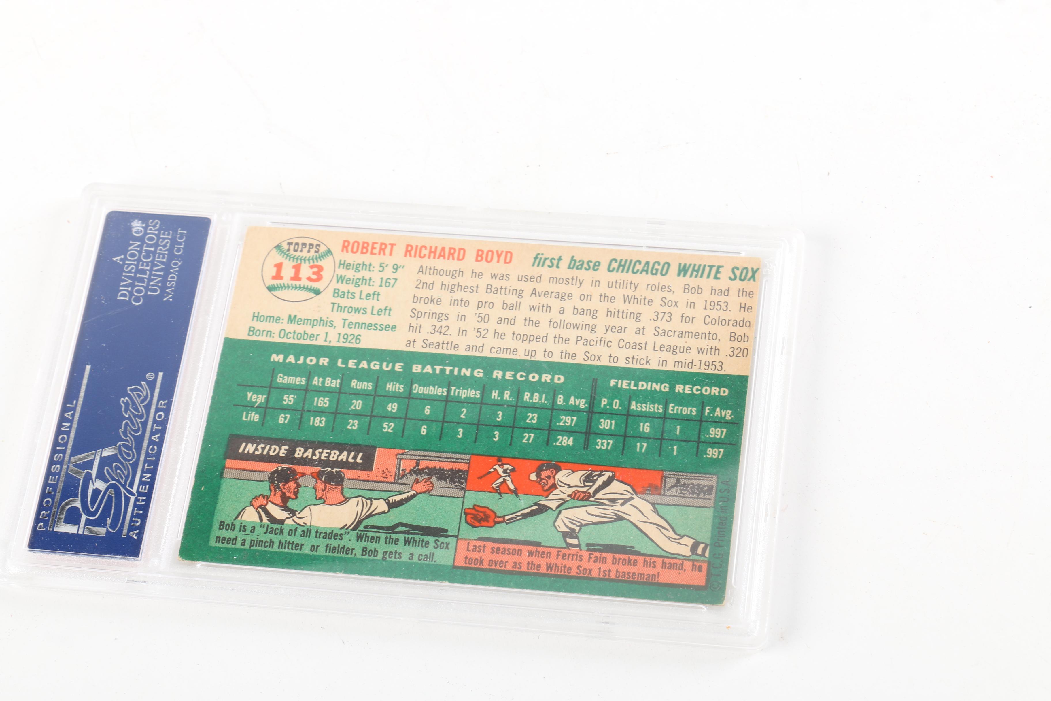 Vintage Baseball Cards Including Christy Mathewson and Bob Boyd