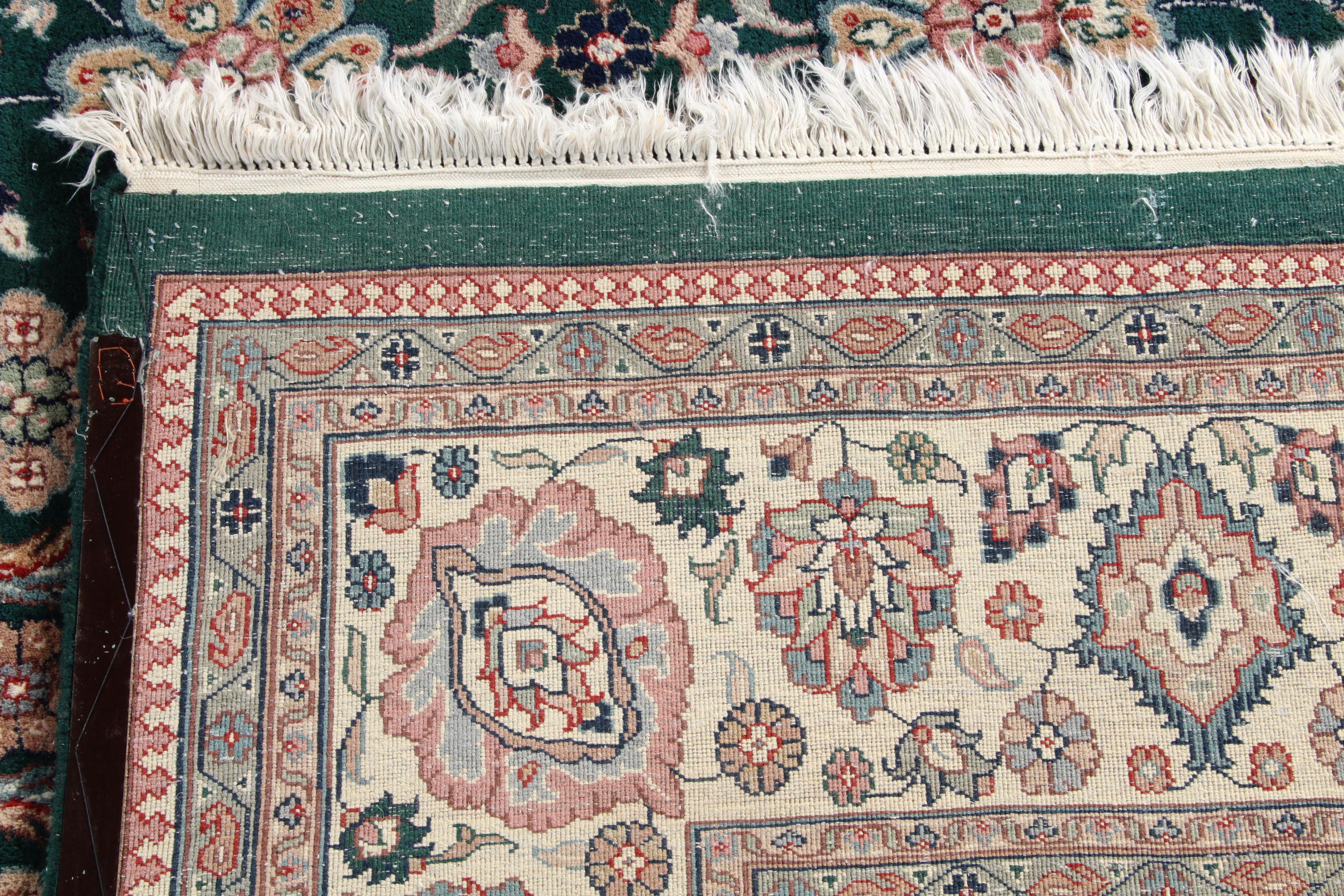 Large Hand-Knotted Indo-Persian "Kashan" Area Rug