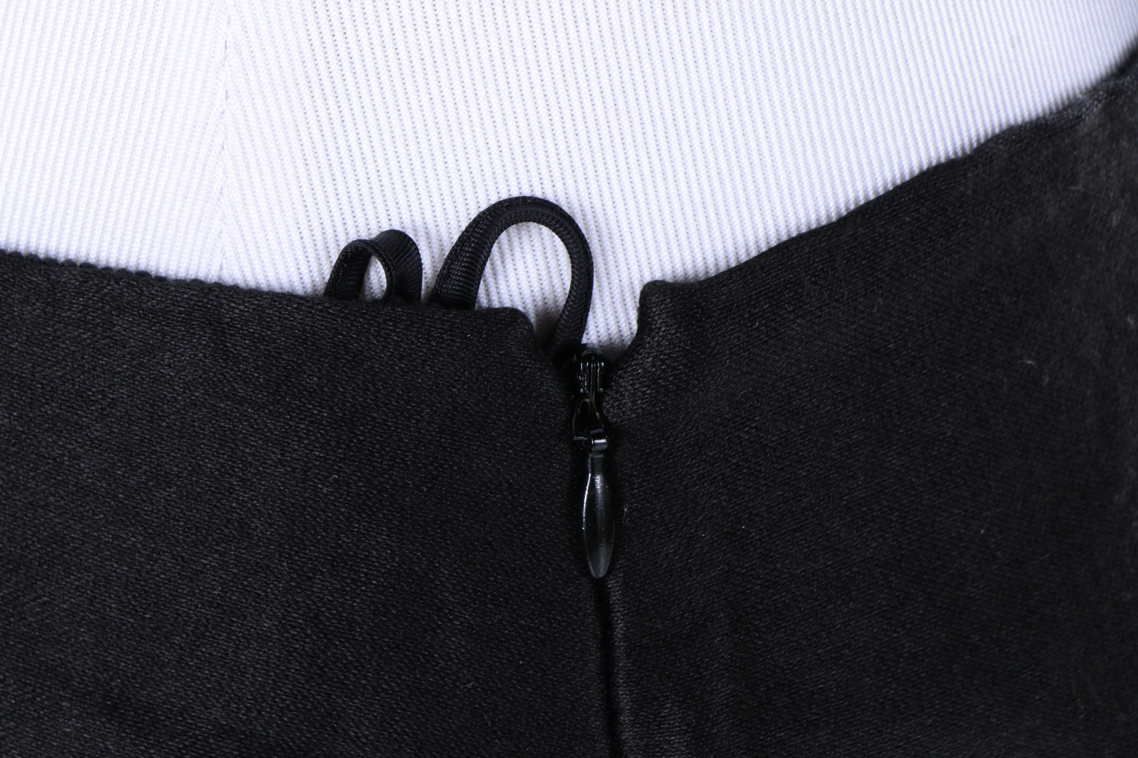 Prada Black Silk Smocked Skirt