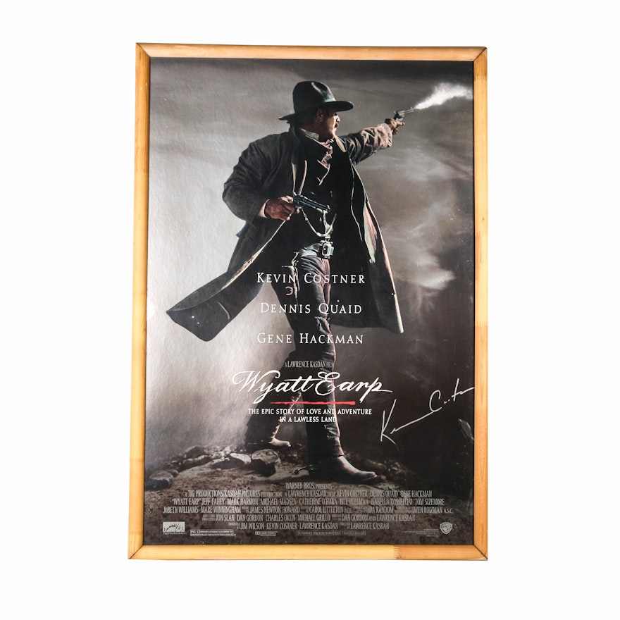 Autographed Kevin Costner "Wyatt Earp" Poster