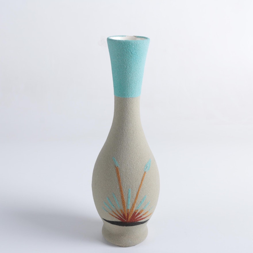 Ceramic Vase with Sand Decoration