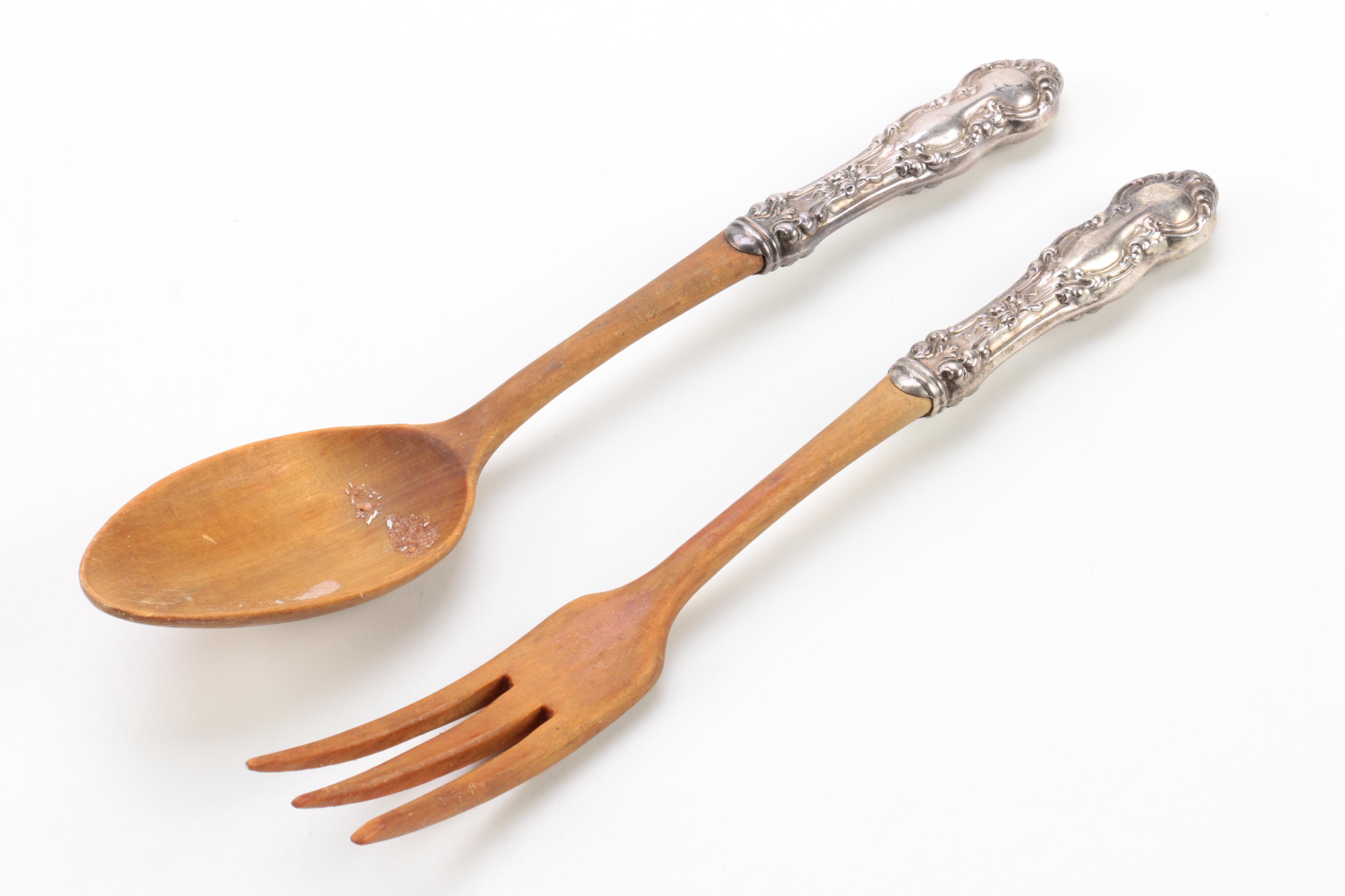 Web Silver Co Wood and Sterling Silver Utensils and More
