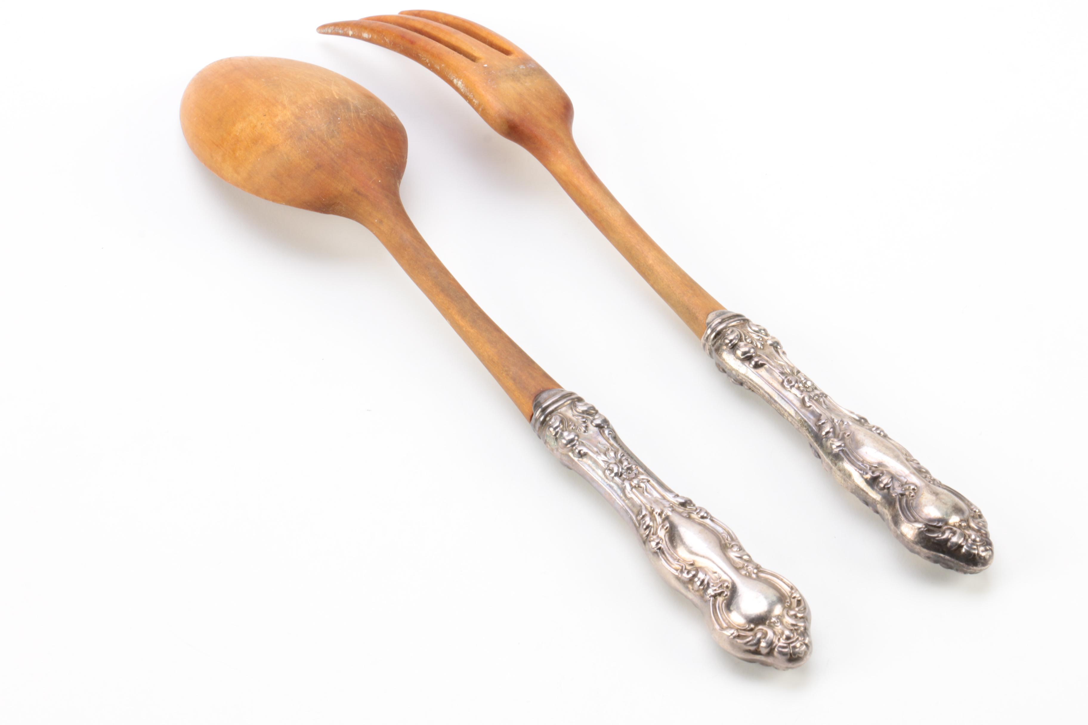 Web Silver Co Wood and Sterling Silver Utensils and More