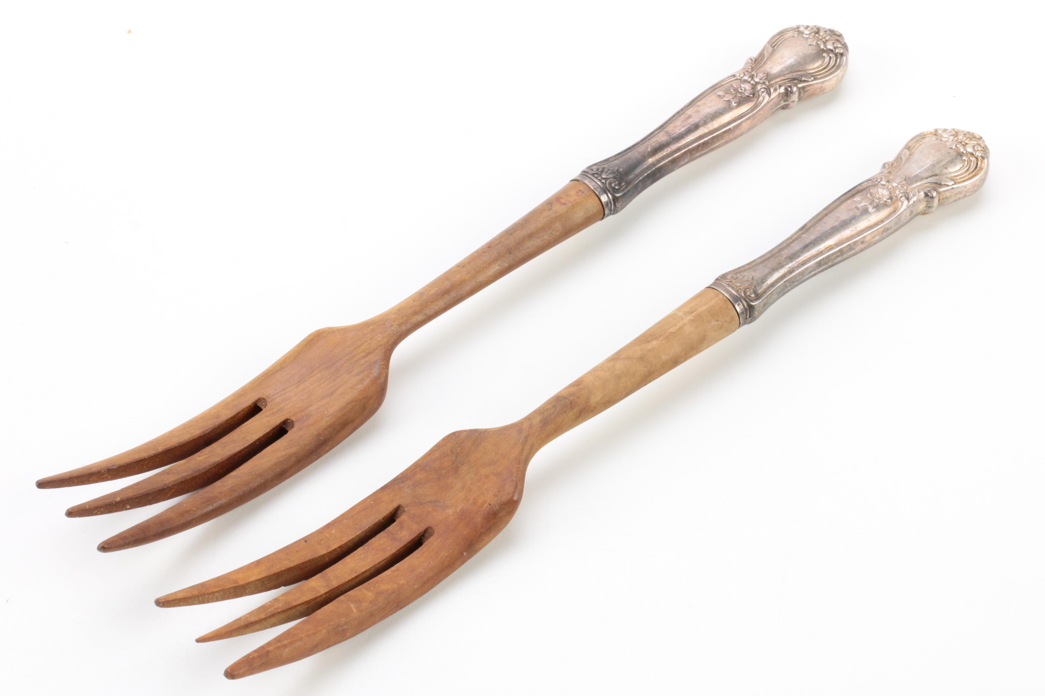 Web Silver Co Wood and Sterling Silver Utensils and More