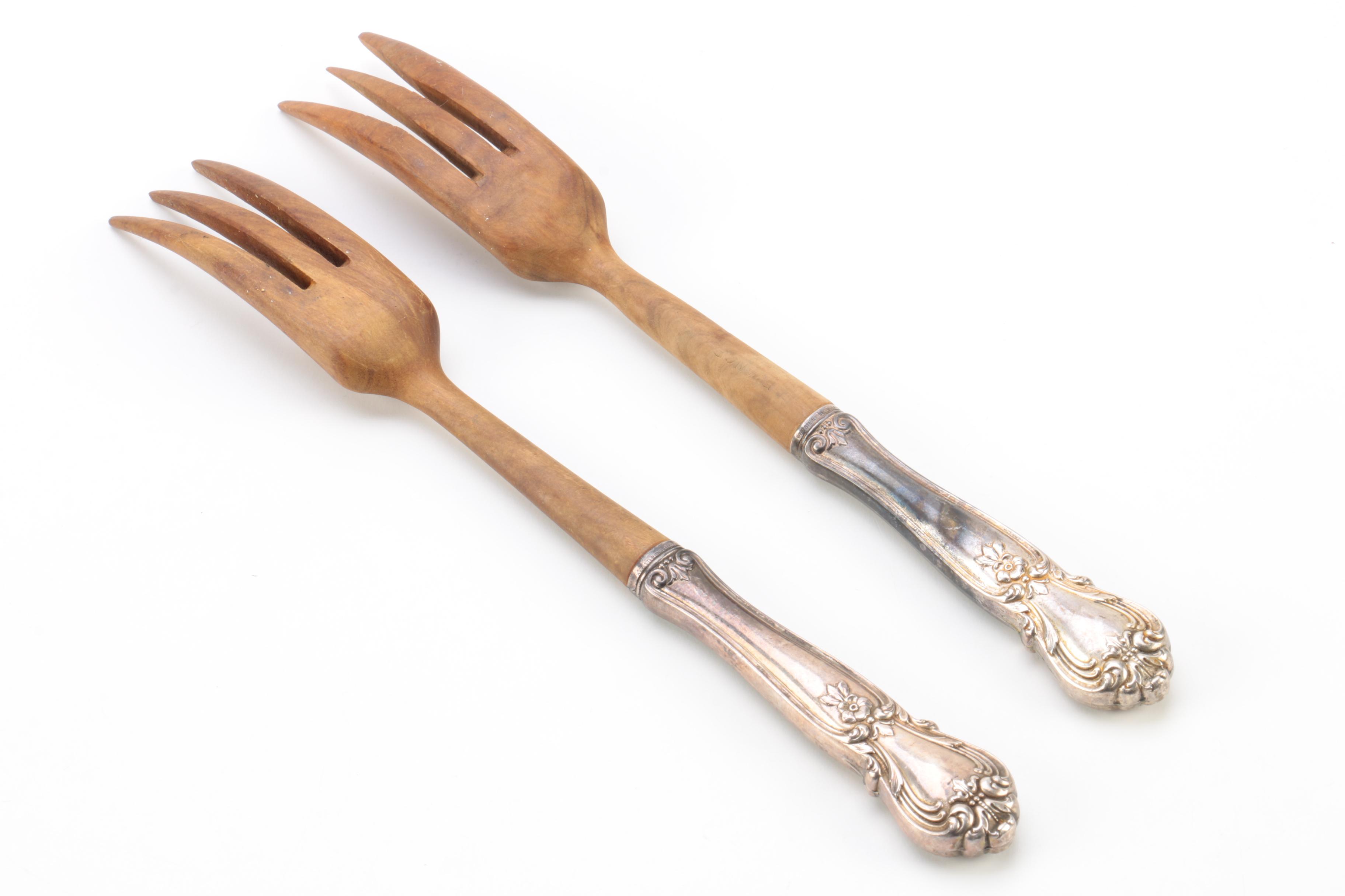 Web Silver Co Wood and Sterling Silver Utensils and More