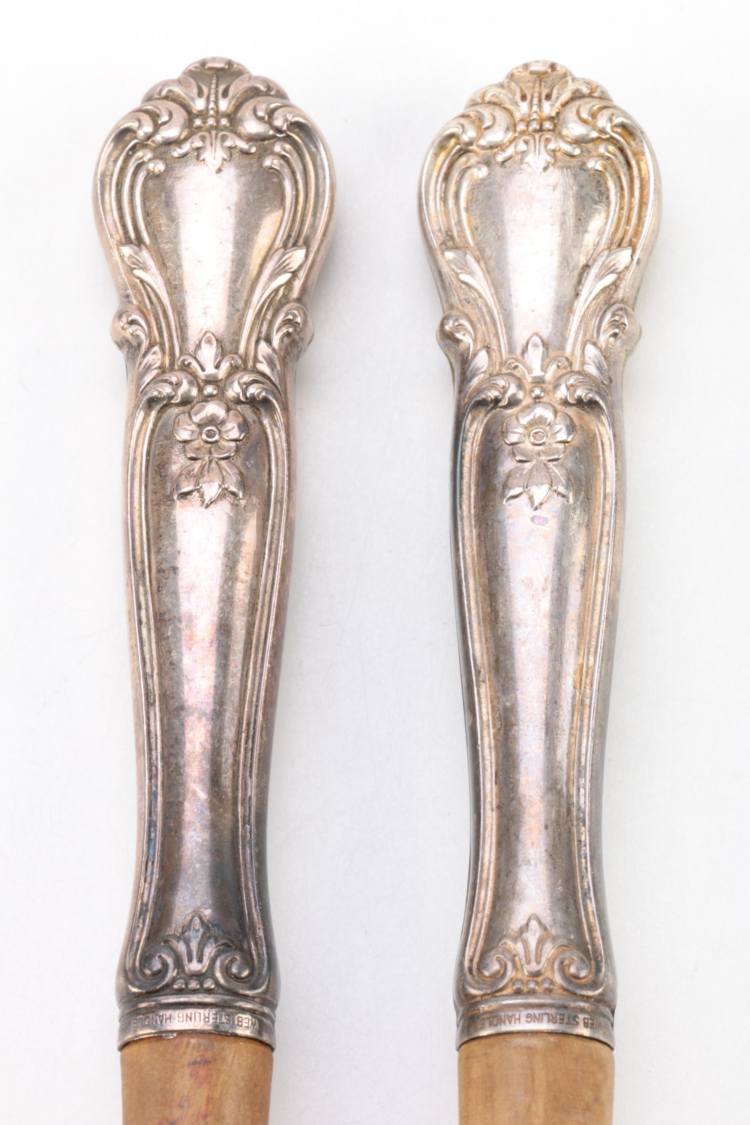 Web Silver Co Wood and Sterling Silver Utensils and More