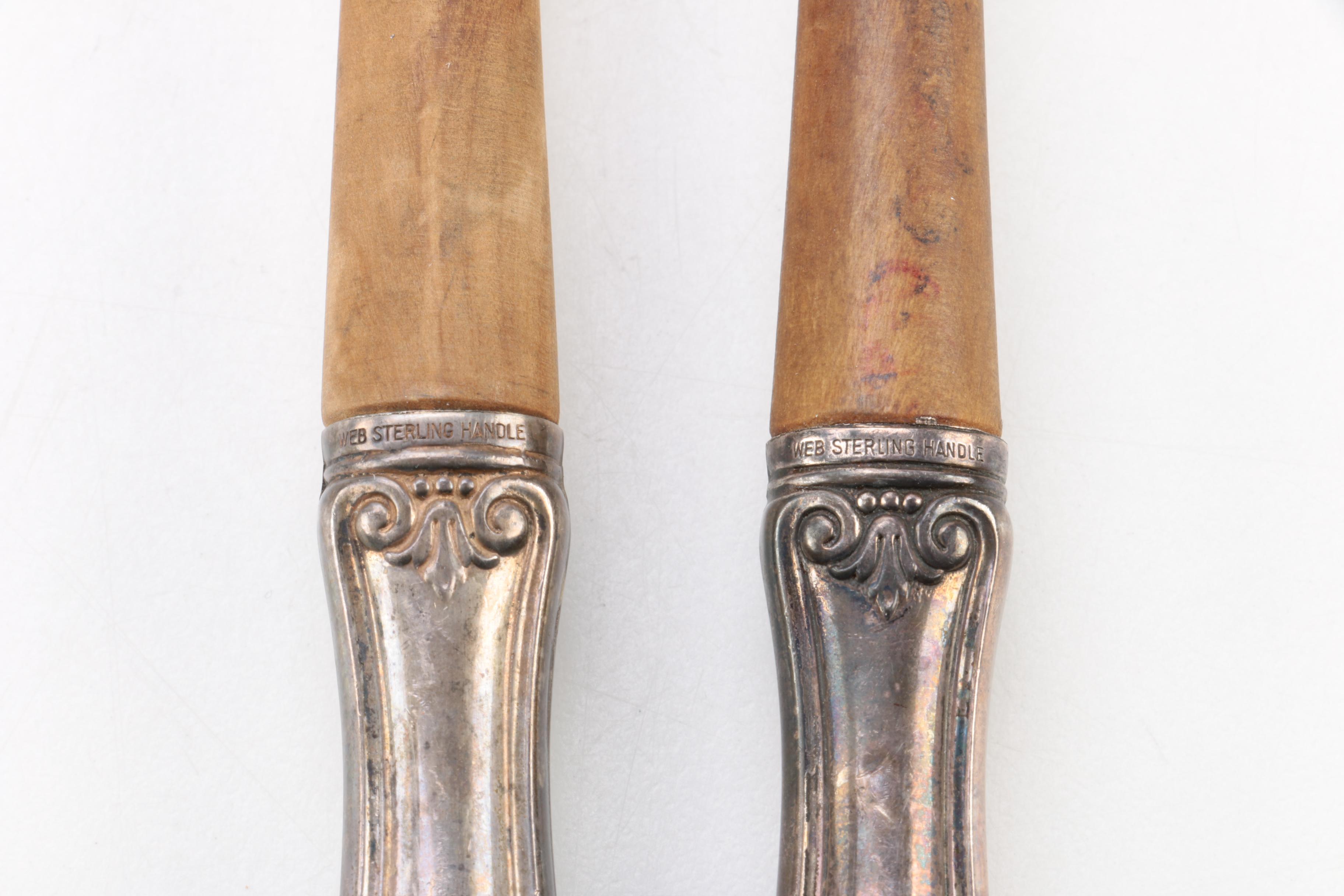 Web Silver Co Wood and Sterling Silver Utensils and More
