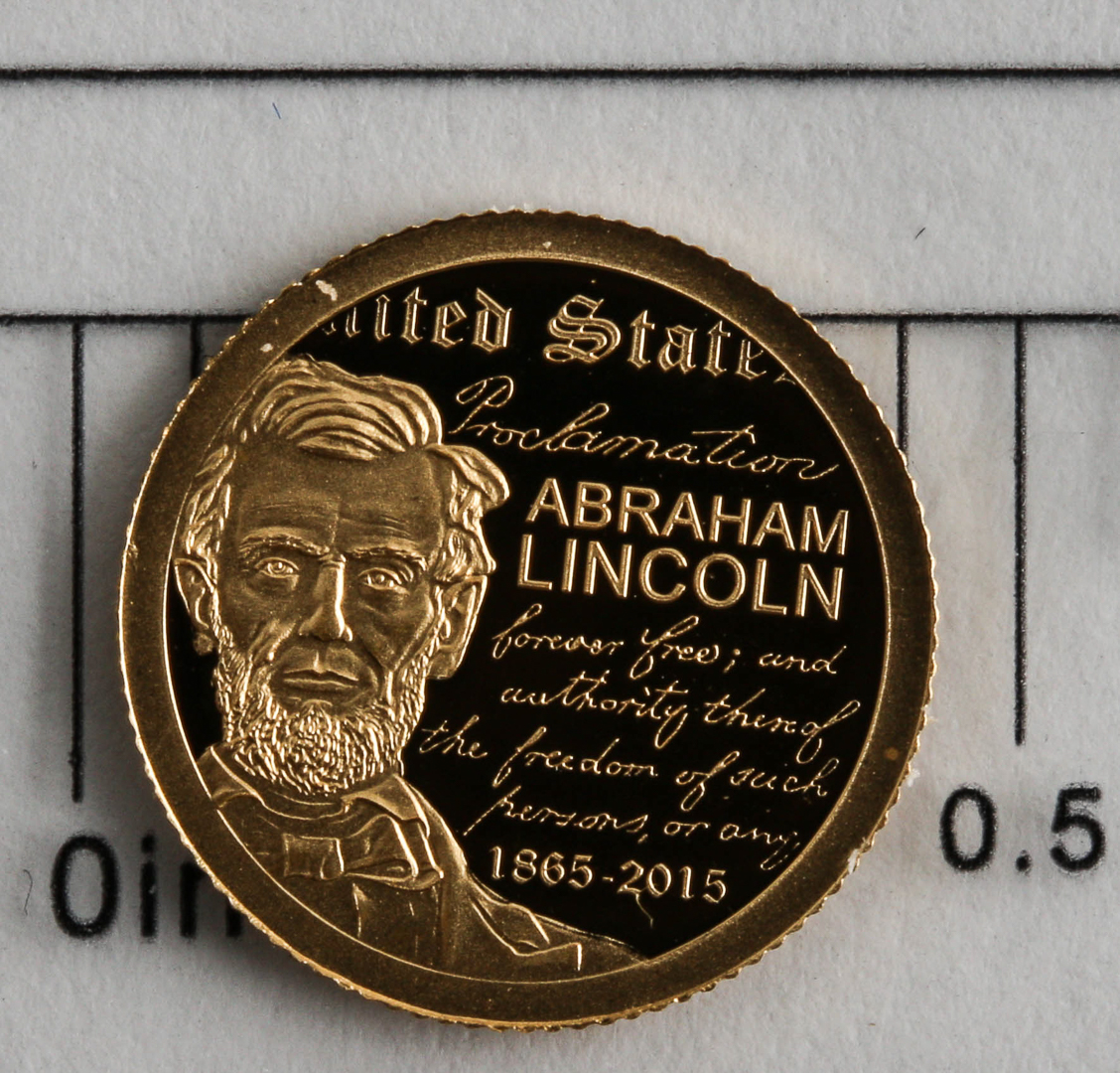 2015 Mongolia 1000 Togrog Abraham Lincoln Gold Coin