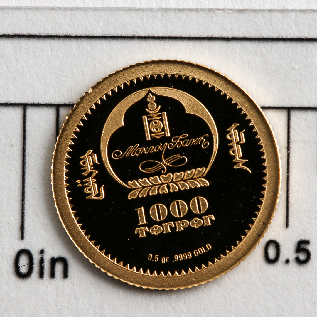2015 Mongolia 1000 Togrog Abraham Lincoln Gold Coin