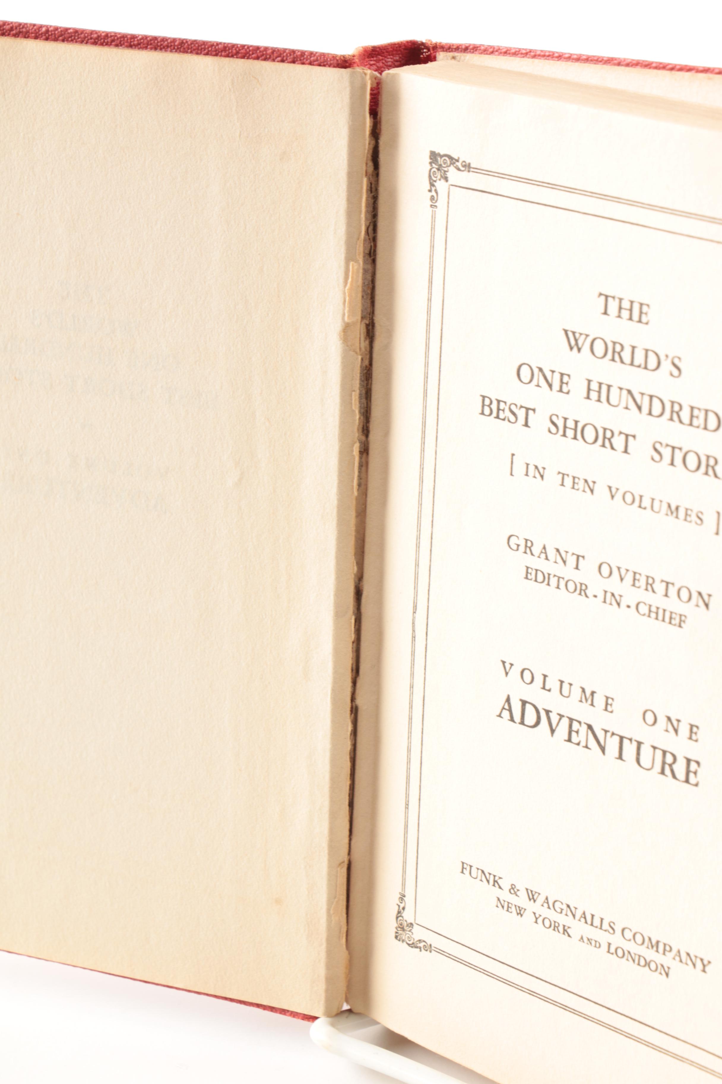 1927 "The World's One Hundred Best Short Stories" in Four Volumes
