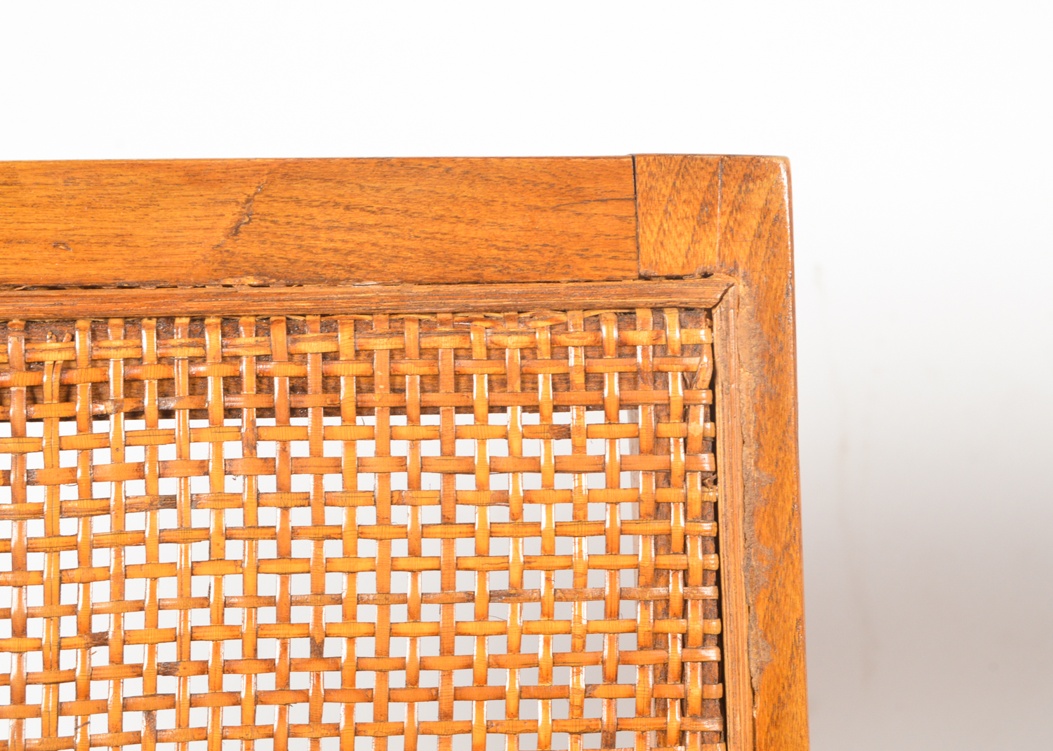 Four Mid Century Modern Cane-Back Walnut Dining Chairs by Lane