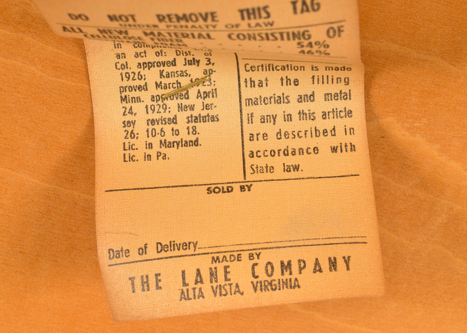 Four Mid Century Modern Cane-Back Walnut Dining Chairs by Lane