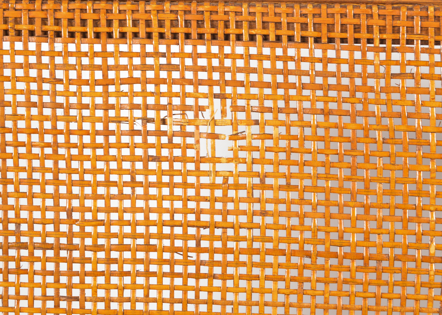 Four Mid Century Modern Cane-Back Walnut Dining Chairs by Lane