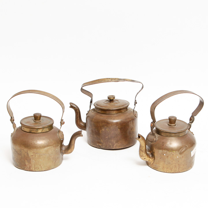 Vintage Copper Tea Kettles
