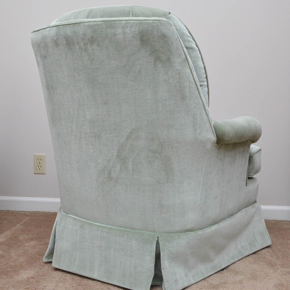 Pair of Upholstered Swivel Club Chairs by Pembrook Chair Corporation