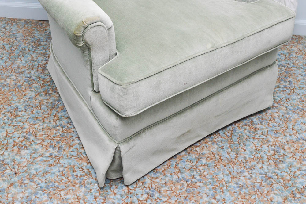 Pair of Upholstered Swivel Club Chairs by Pembrook Chair Corporation