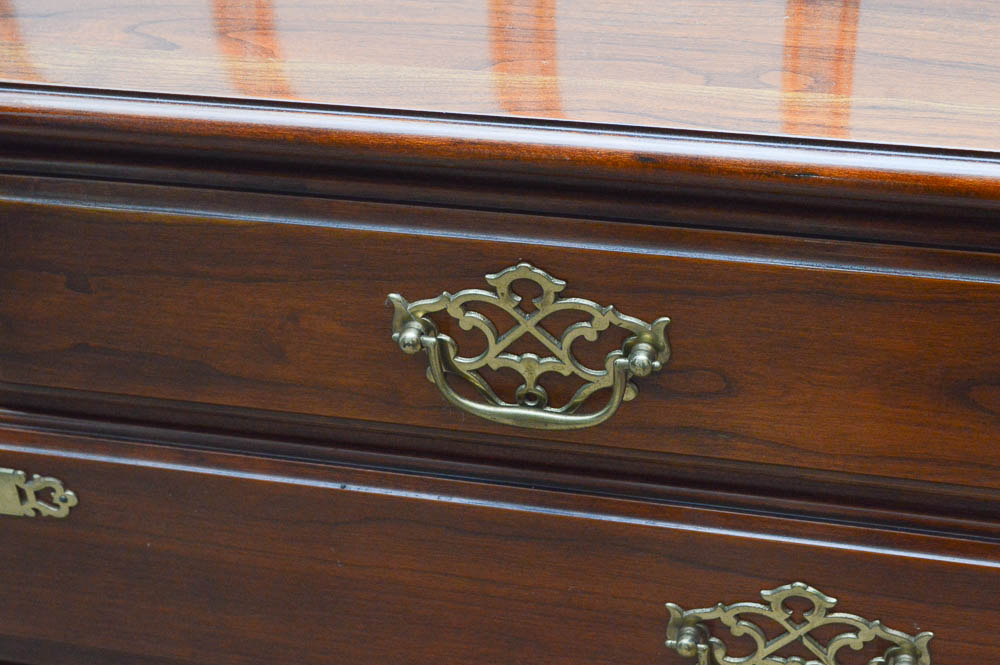 Traditional-Style Drop-Leaf Cherry Wood Server by Statton