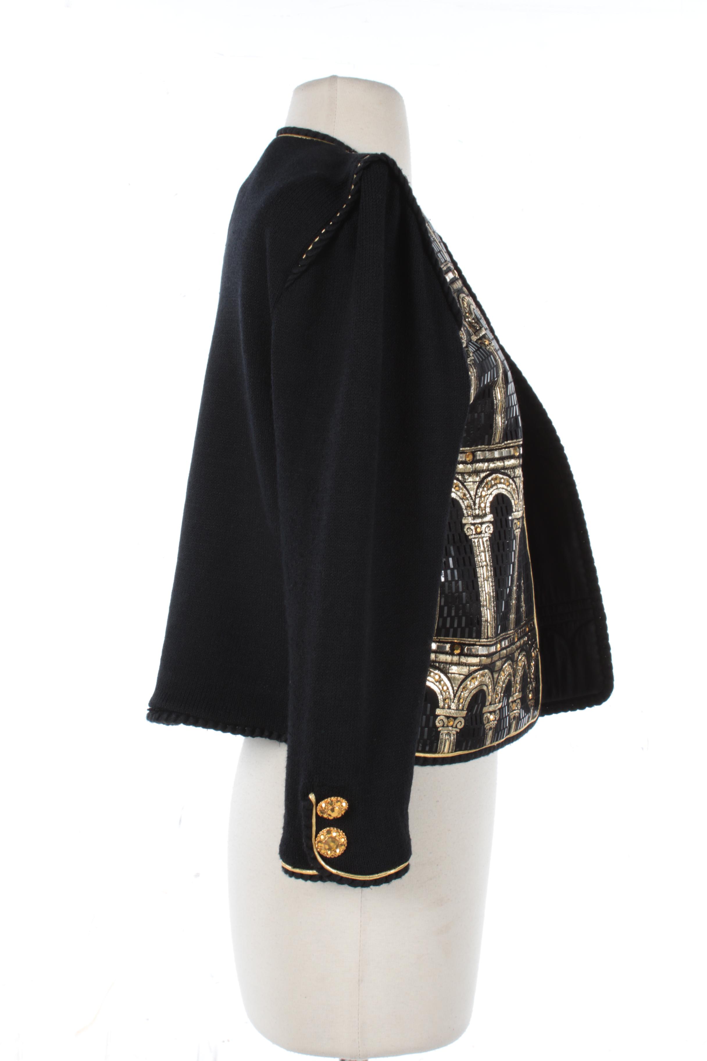 St. John Evening Architectural Motif Embellished Jacket