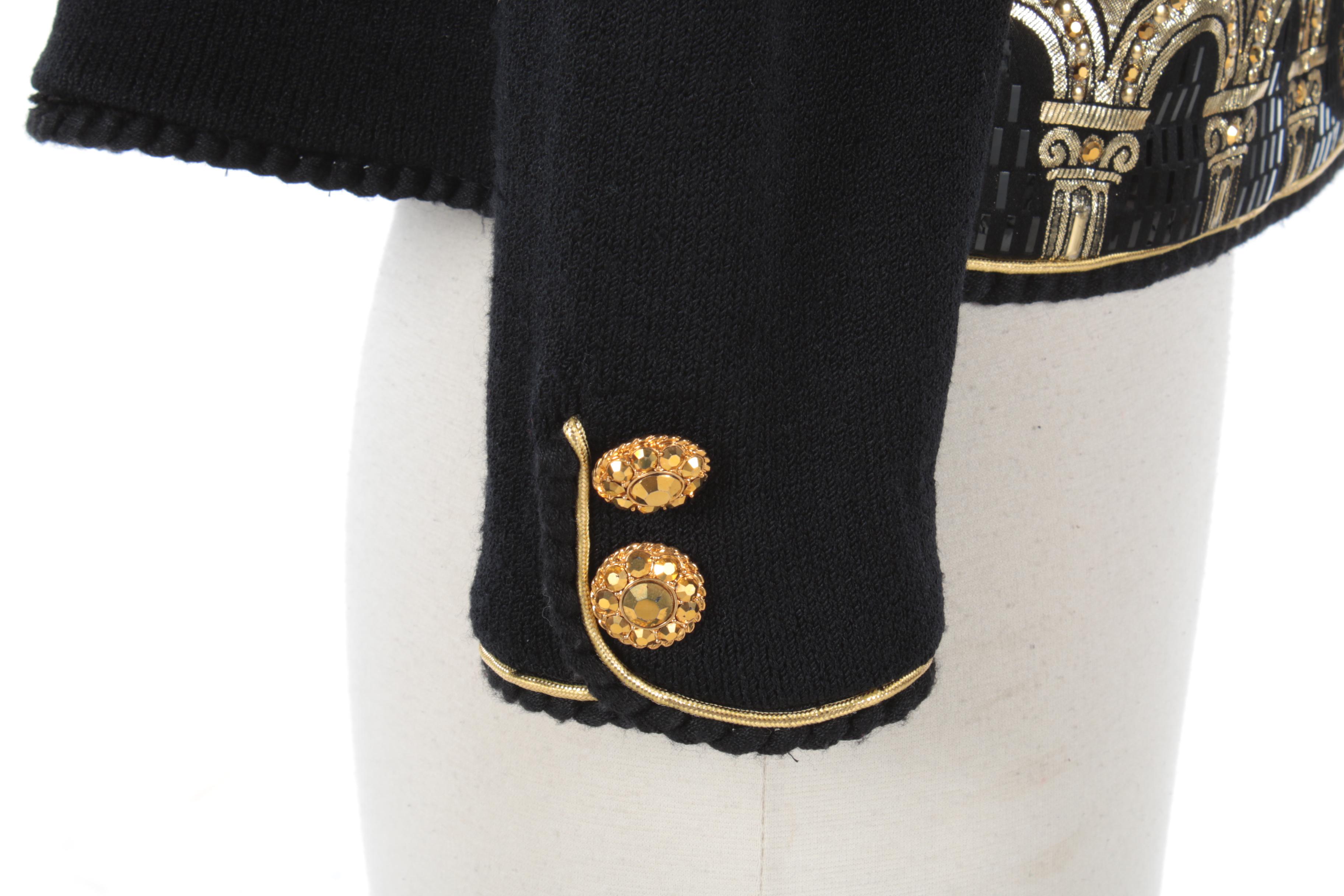 St. John Evening Architectural Motif Embellished Jacket