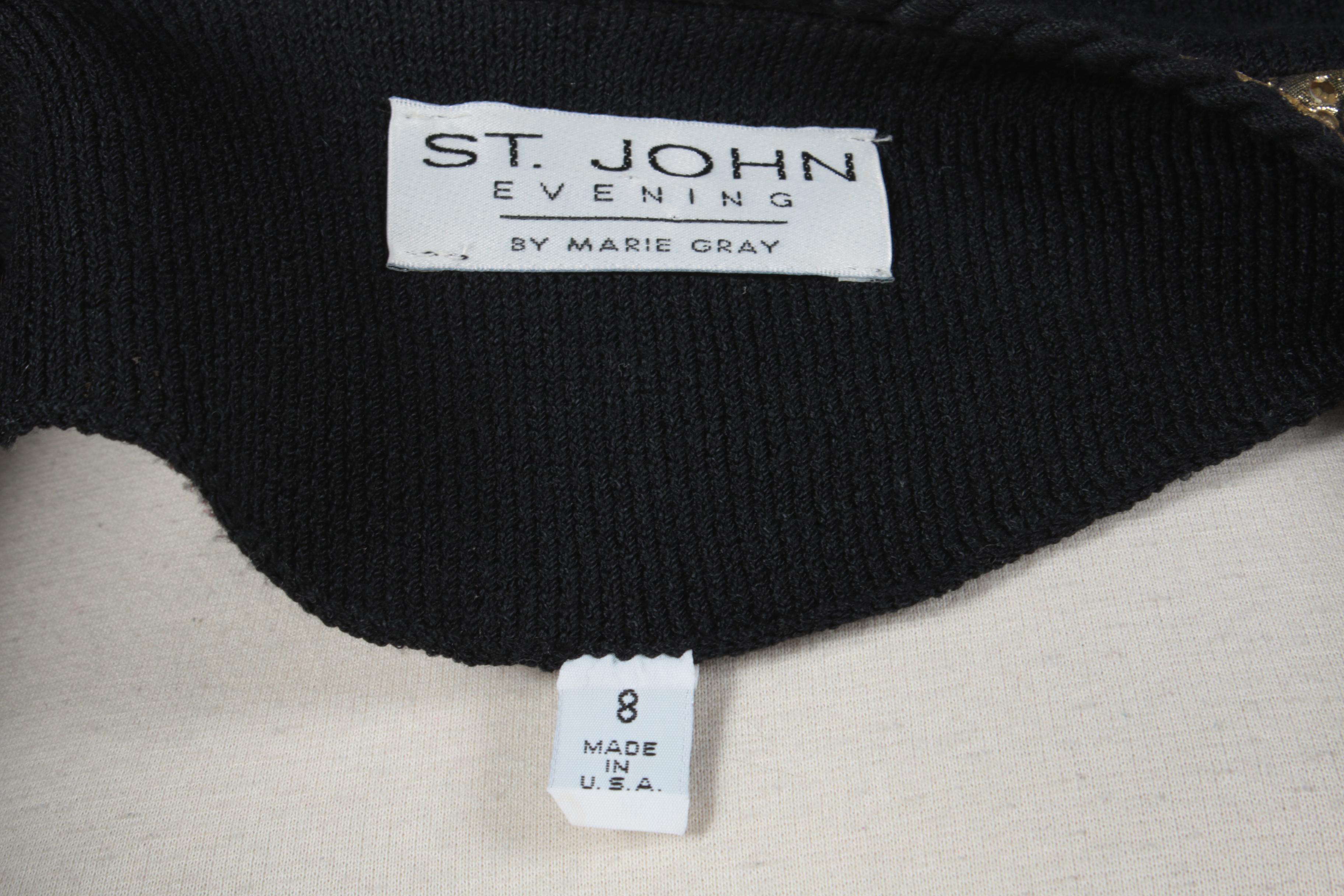 St. John Evening Architectural Motif Embellished Jacket