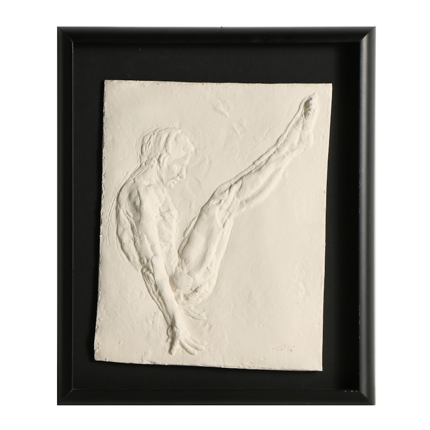 Tuska Studio Porcelain Cast Relief "Gymnast"