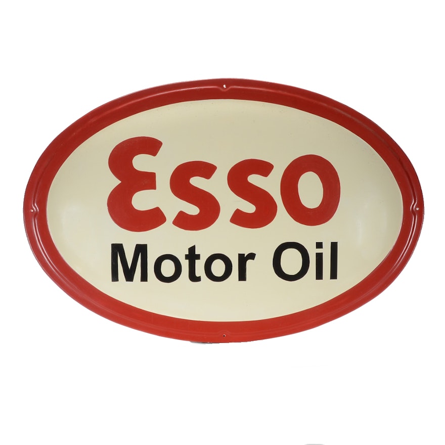 1960s/70s Esso Motor Oil Store Sign