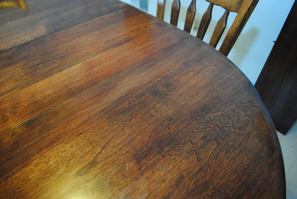 Vintage Dining Table with Chairs by Cushman