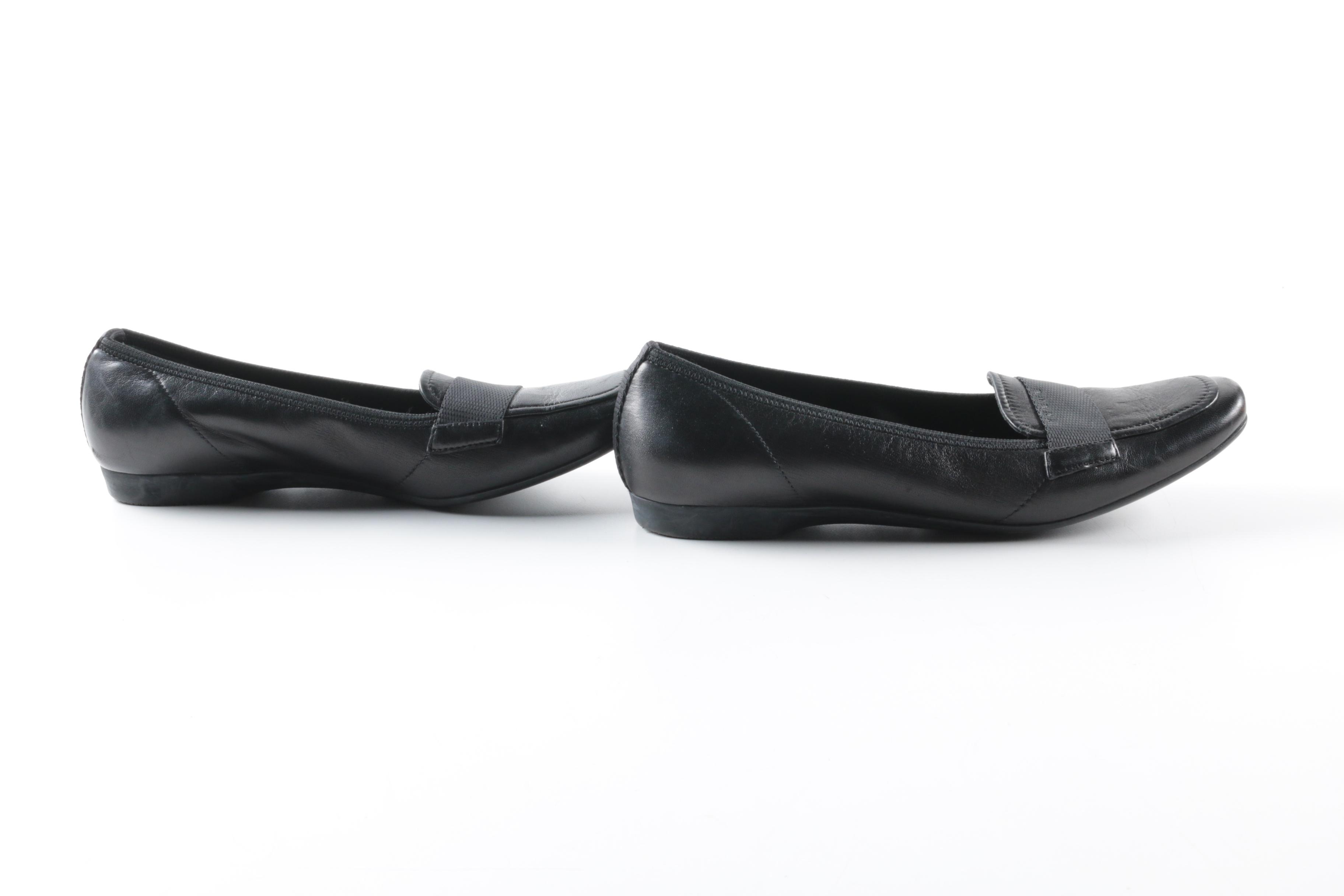Women's Prada Black Leather Loafers