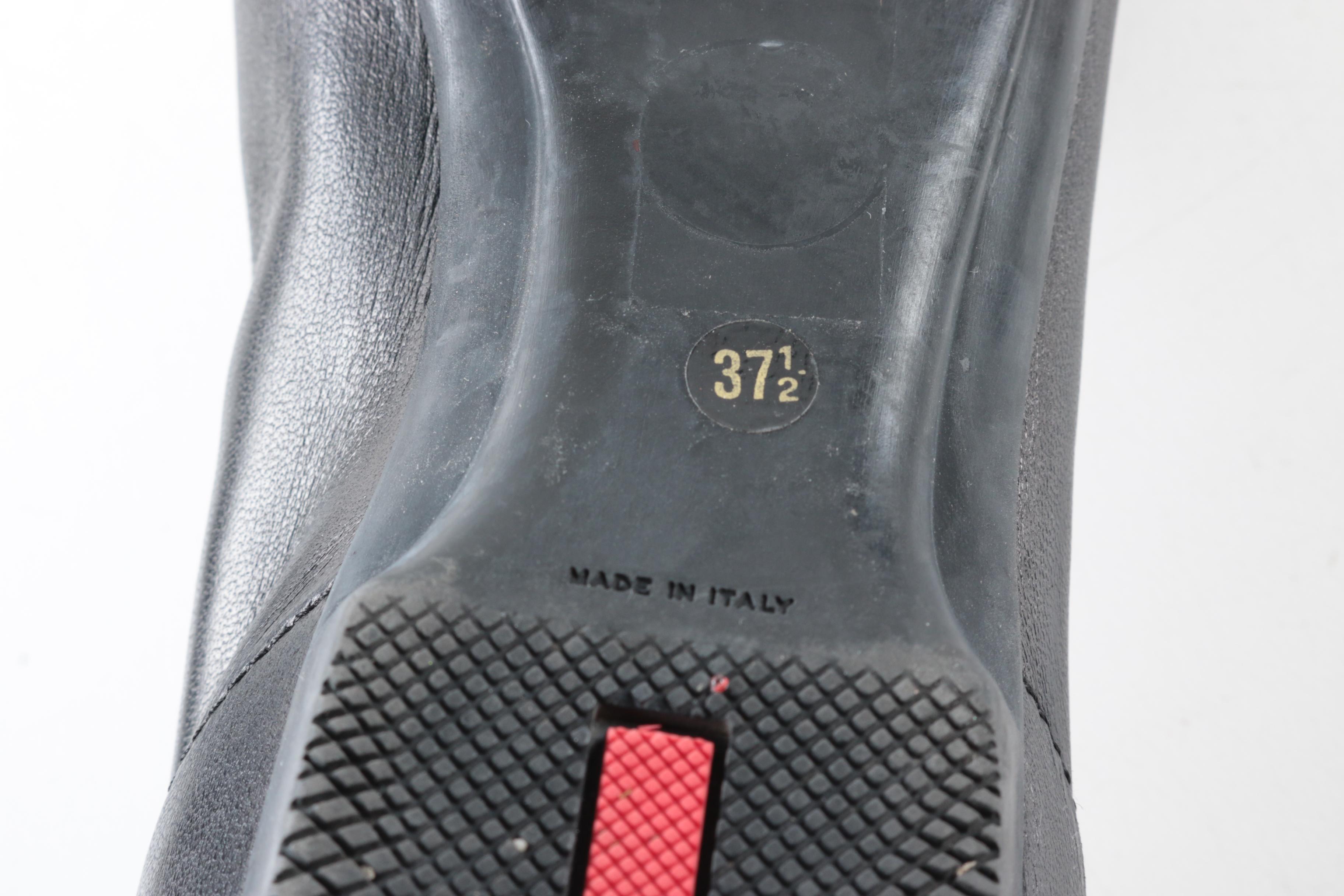 Women's Prada Black Leather Loafers