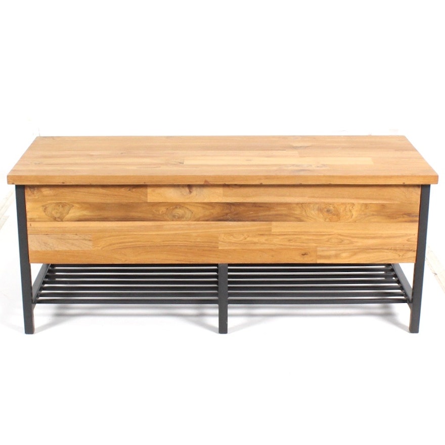 Crate & Barrel "Teca" Storage Bench