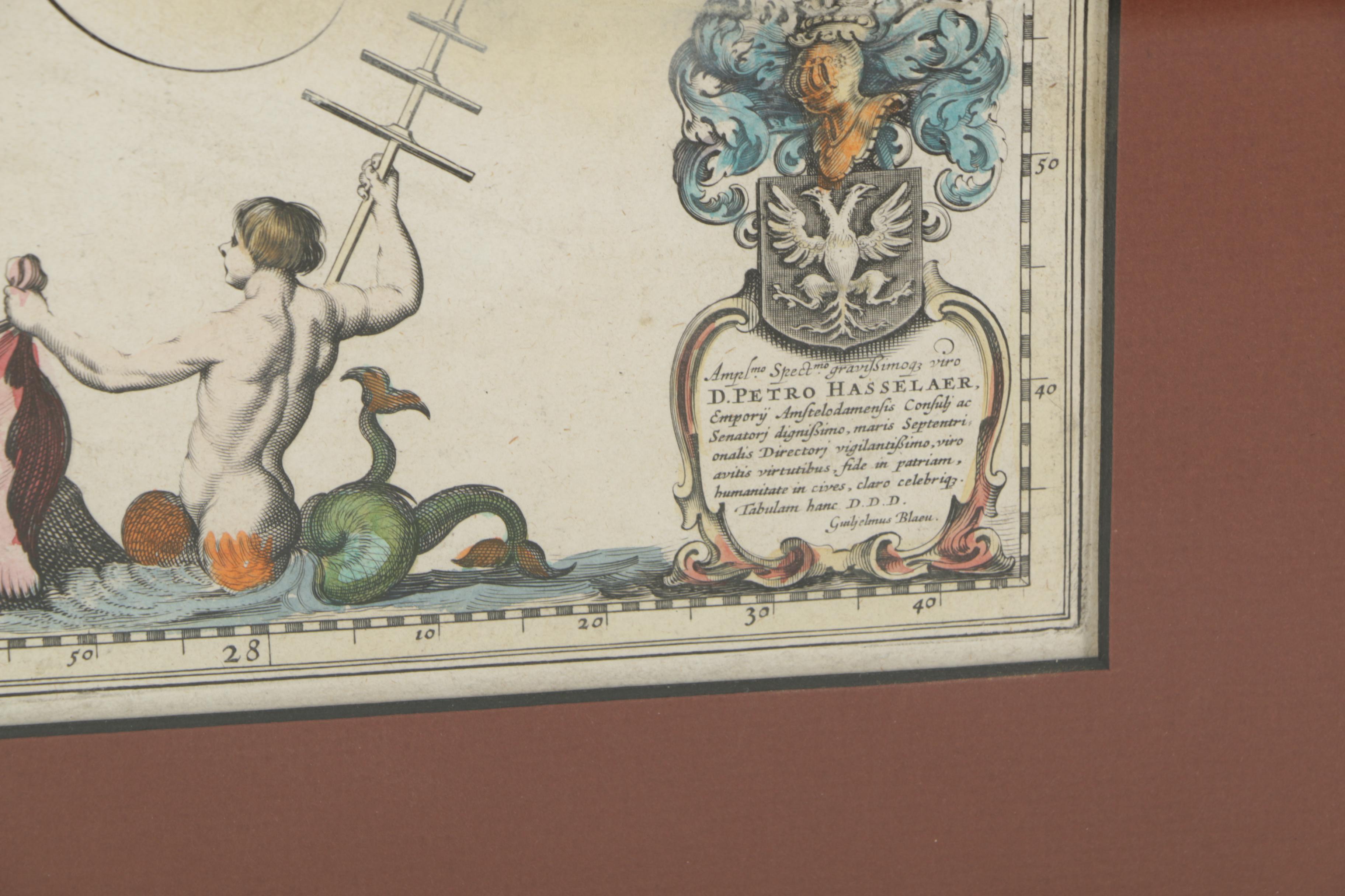 (PRIO)Hand-Colored Engraving After Willem Janszoon Blaeu's Map of Liguria, Italy