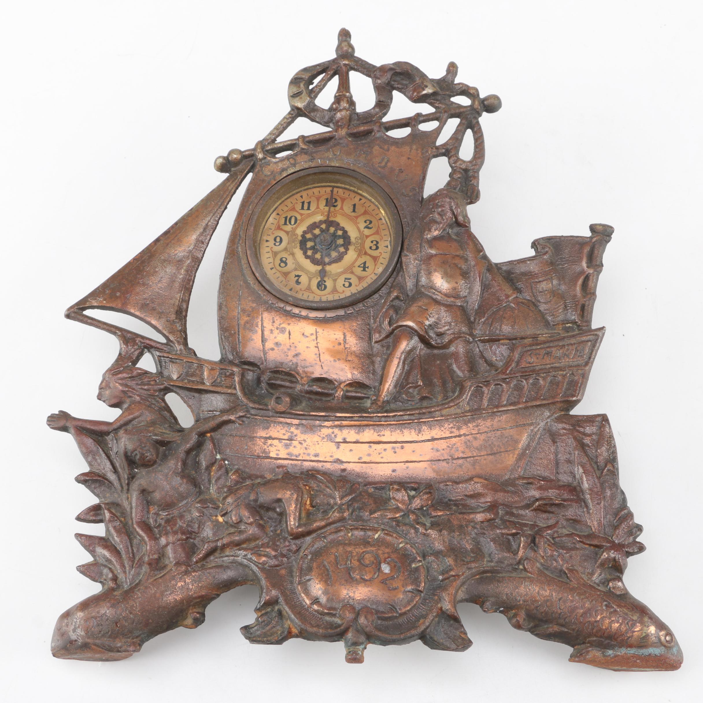 Robt. Johns Copper Clad Columbus Clock