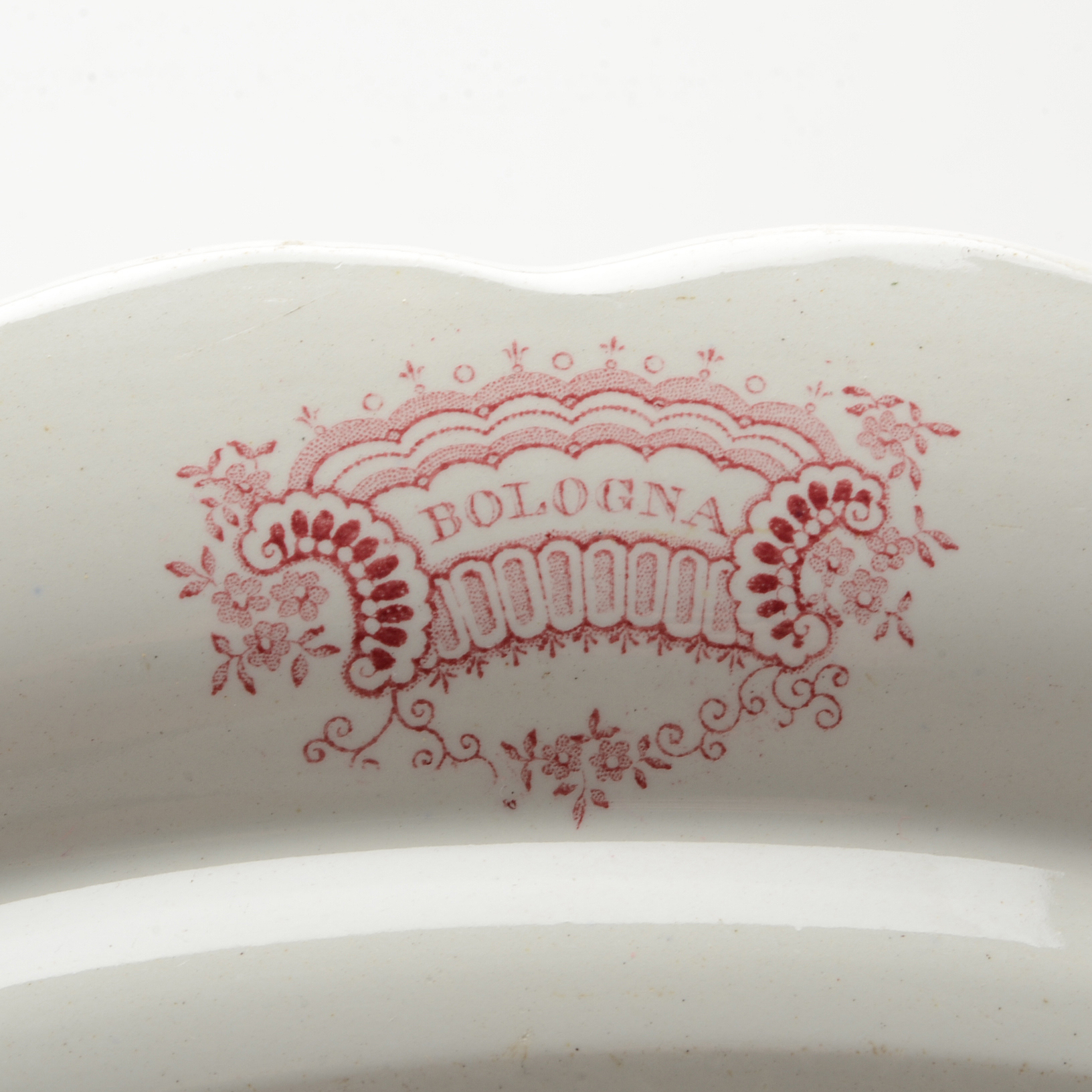 Antique Bi-Color Stafforshire "Bologna" Platter by William Adams c. 1830